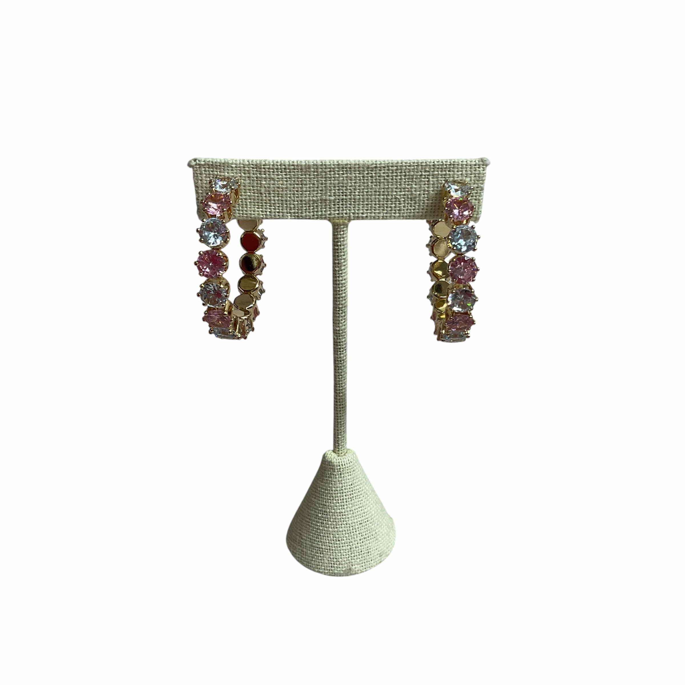 Earrings Hoop By Park Lane In silver & Pink