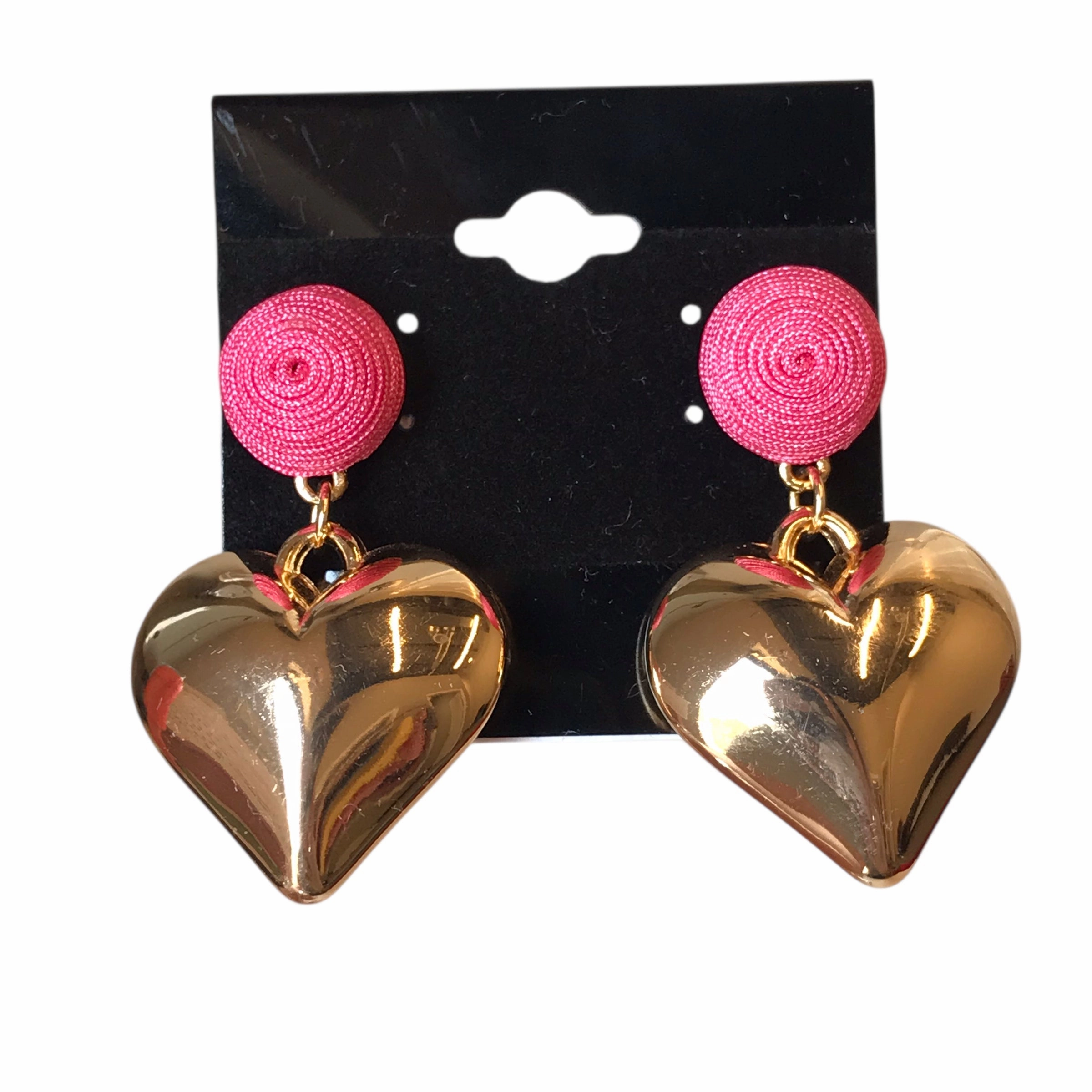Earrings Statement By Ophelia Roe In Gold & Pink