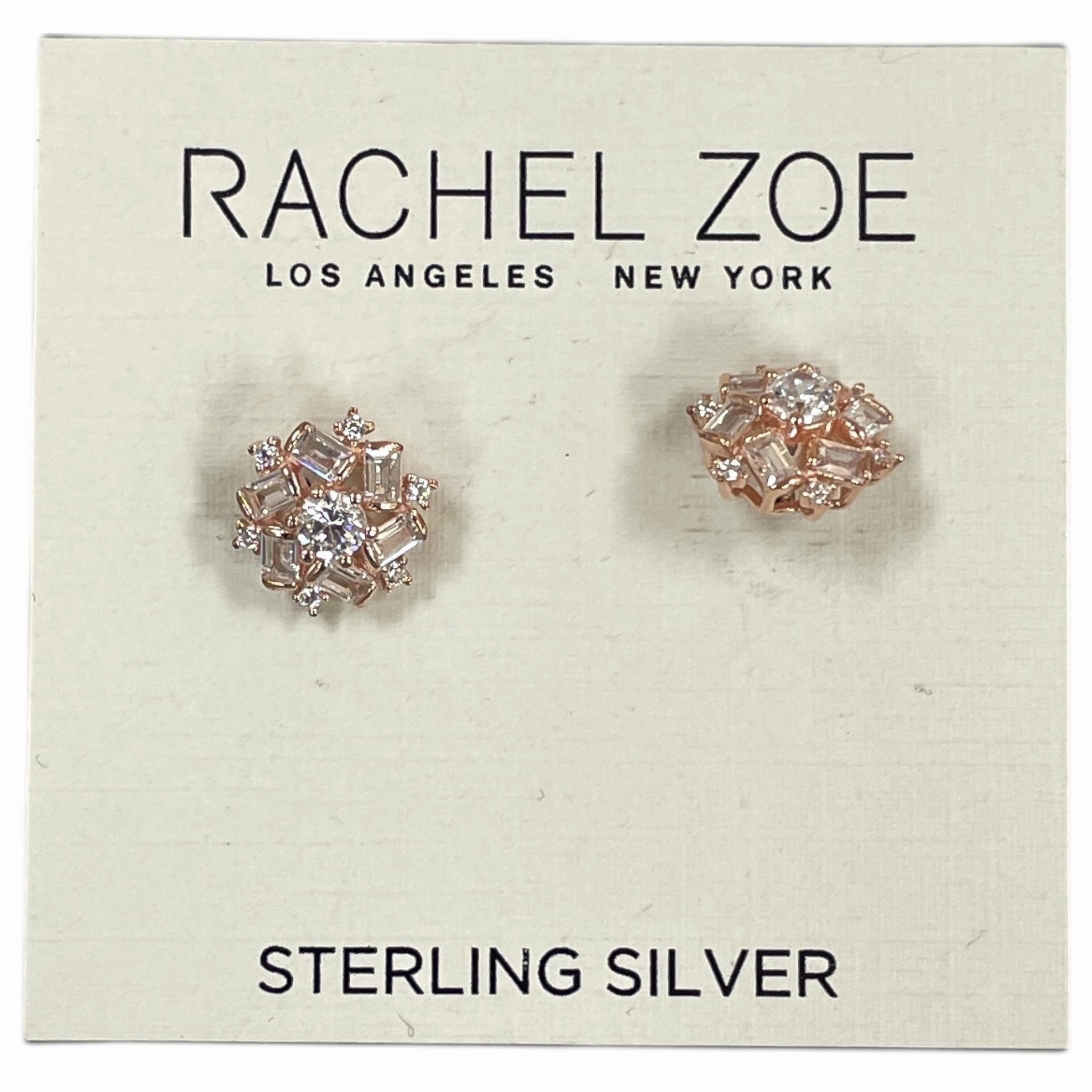 Earrings Sterling Silver By Rachel Zoe In Rose Gold