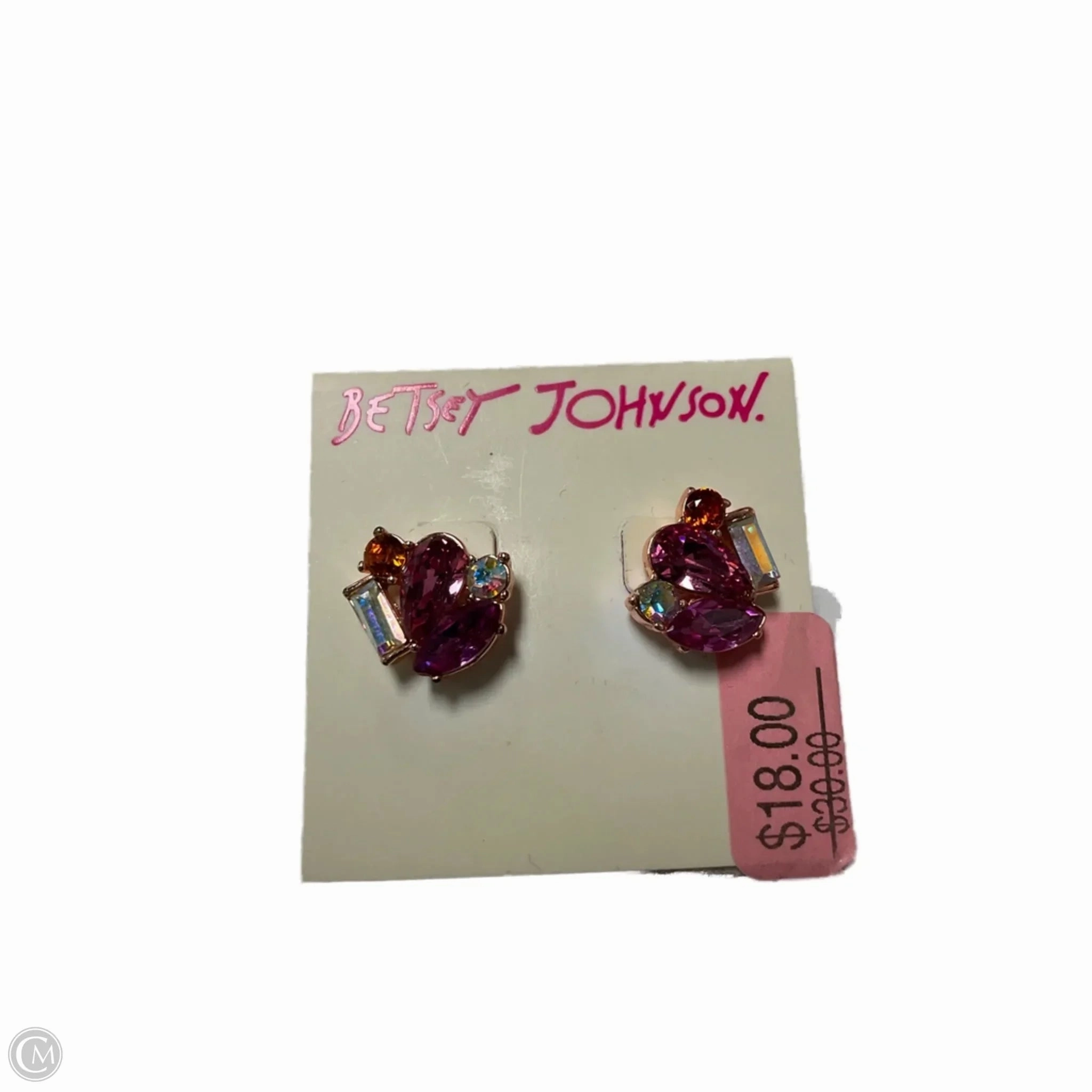 Earrings Stud By Betsey Johnson, Size: 02 Piece Set