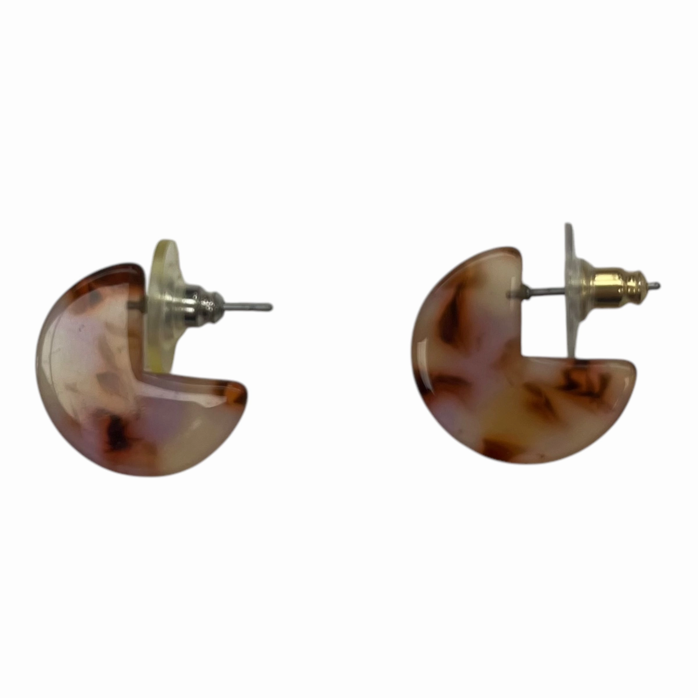 Earrings Stud By Clothes Mentor In Tortoise Shell Print