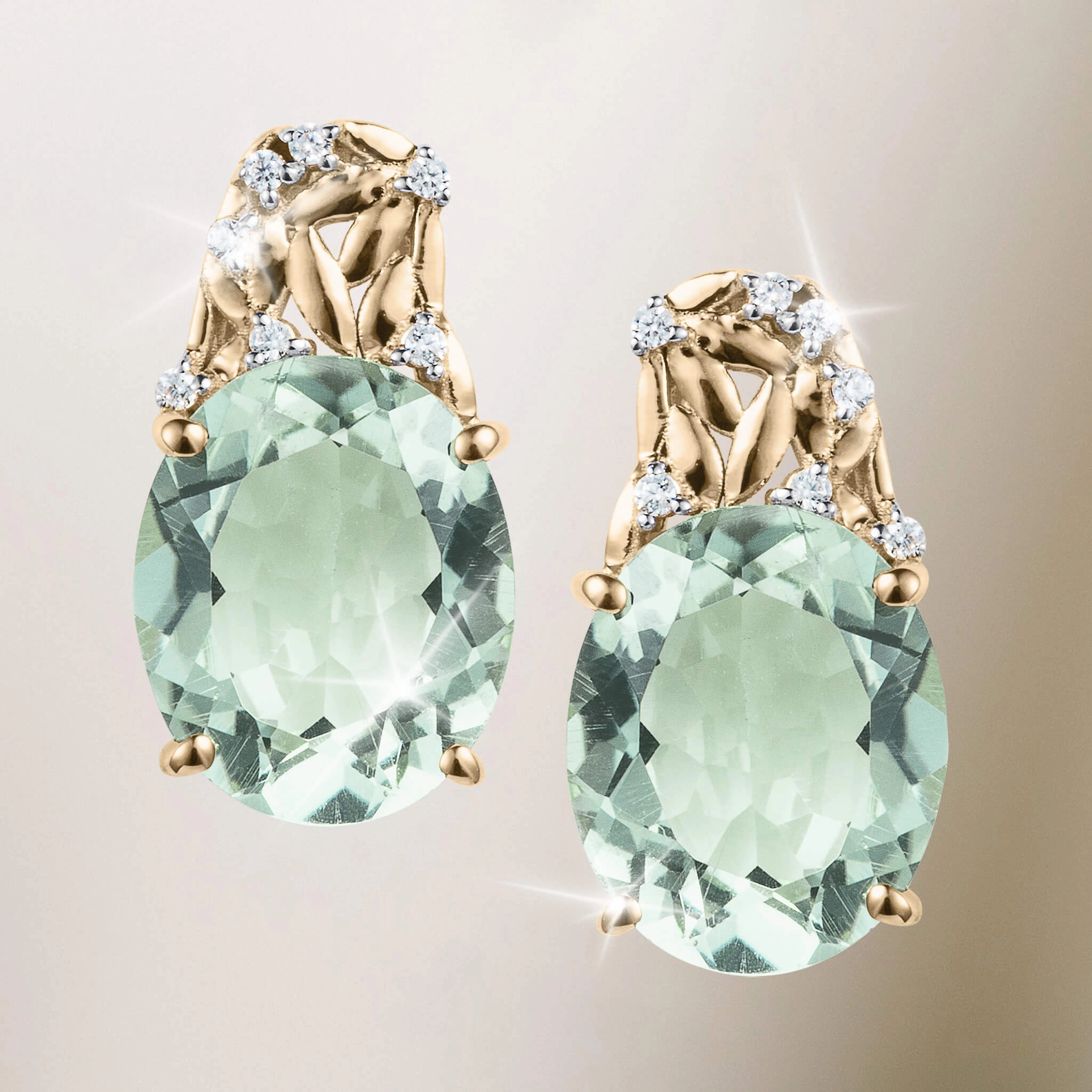 Eden Green Amethyst Earrings