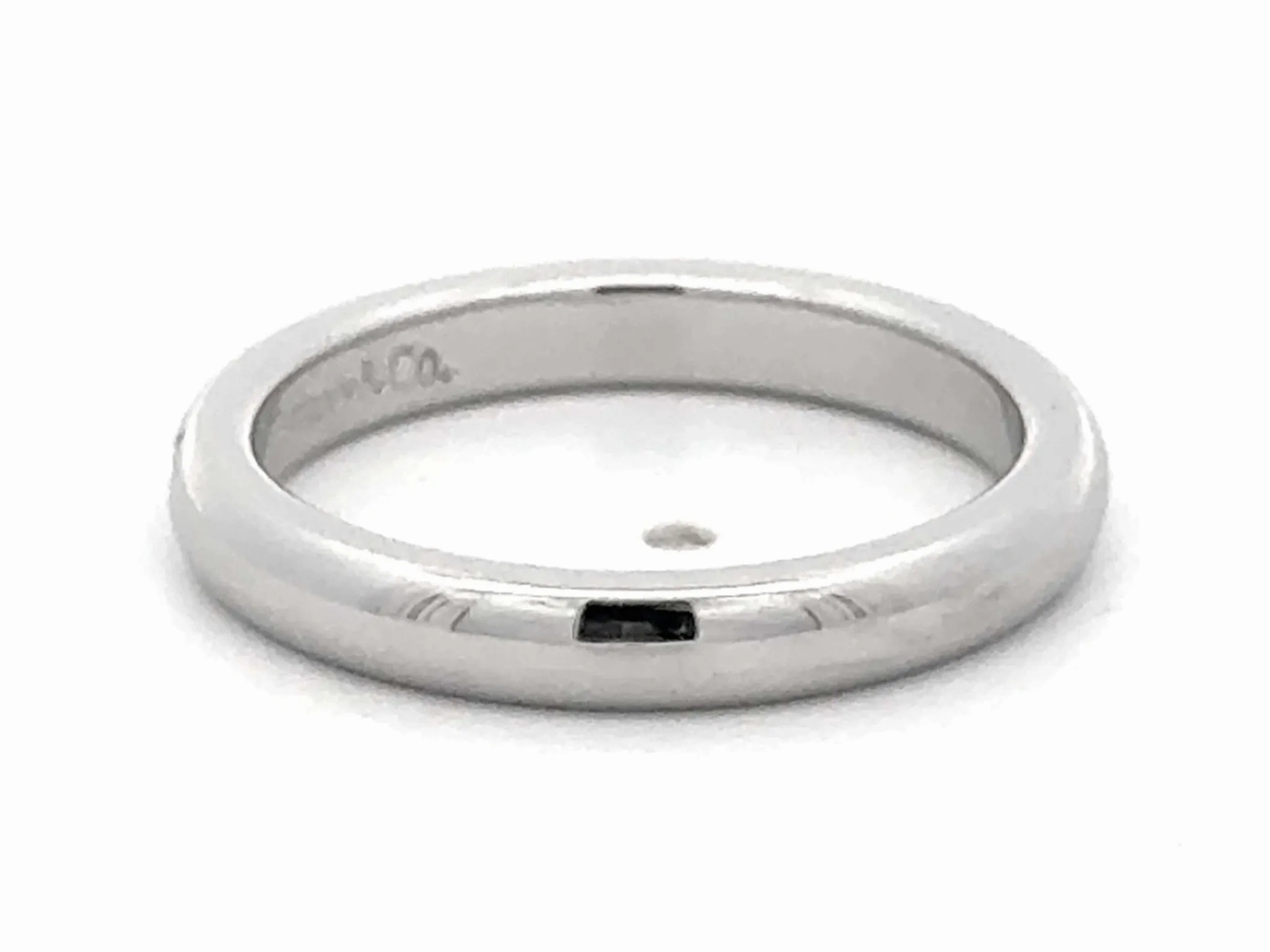 Elsa Peretti Tiffany &amp; Co. Diamond Wedding Band Ring Platinum Size 5.5