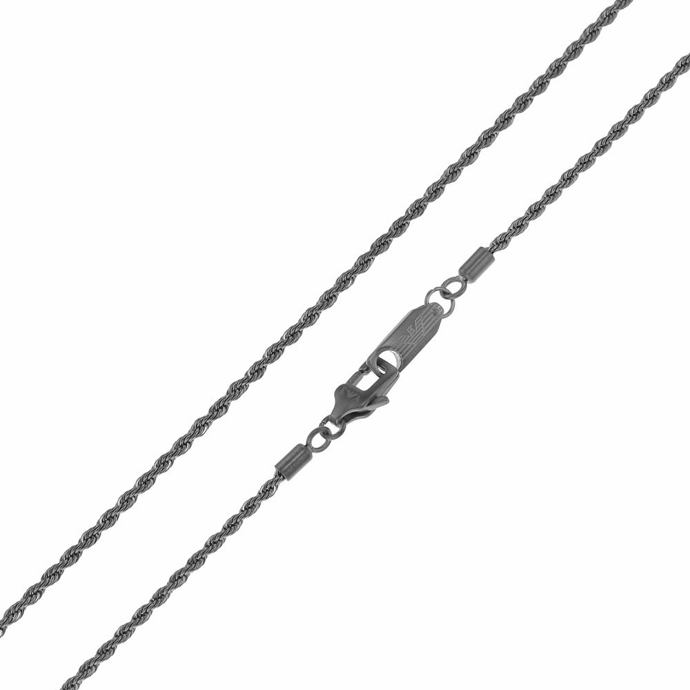 Emporio Armani Gunmetal And Stainless Steel Rondelle Chain