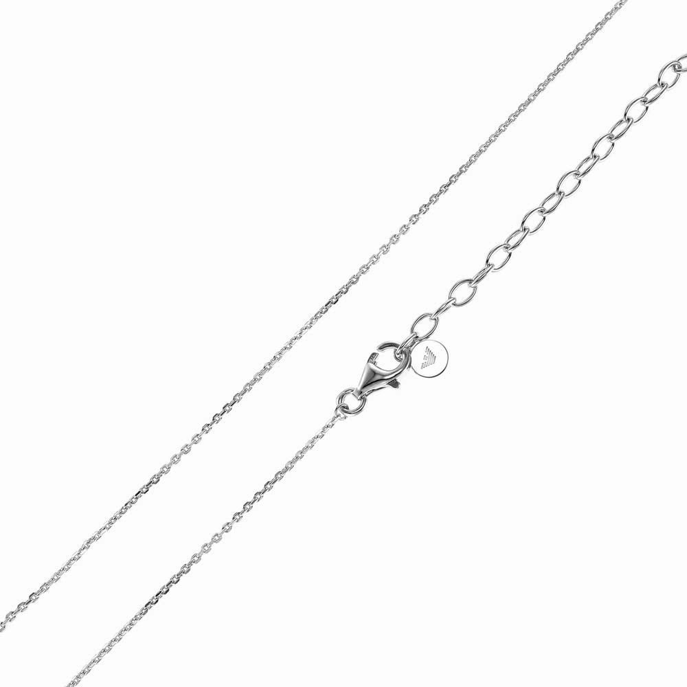 Emporio Armani Sterling Silver Key Basics CZ Pendant On Chain