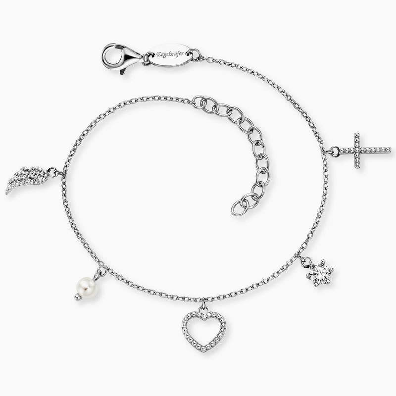 Engelsrufer Bracelet Faith Love Hope Silver with Cubi Zirconia