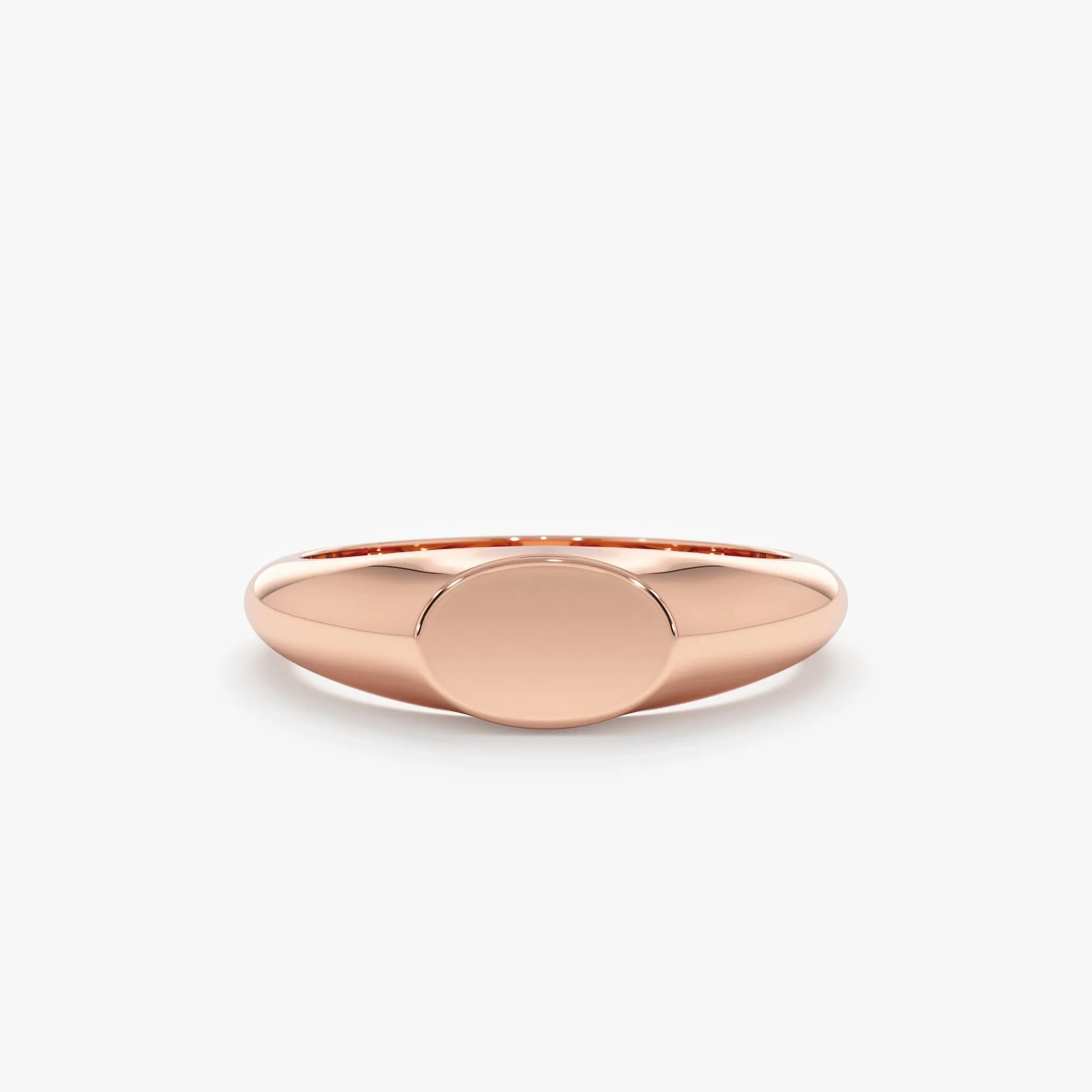 Engravable Oval Signet Ring, Trina