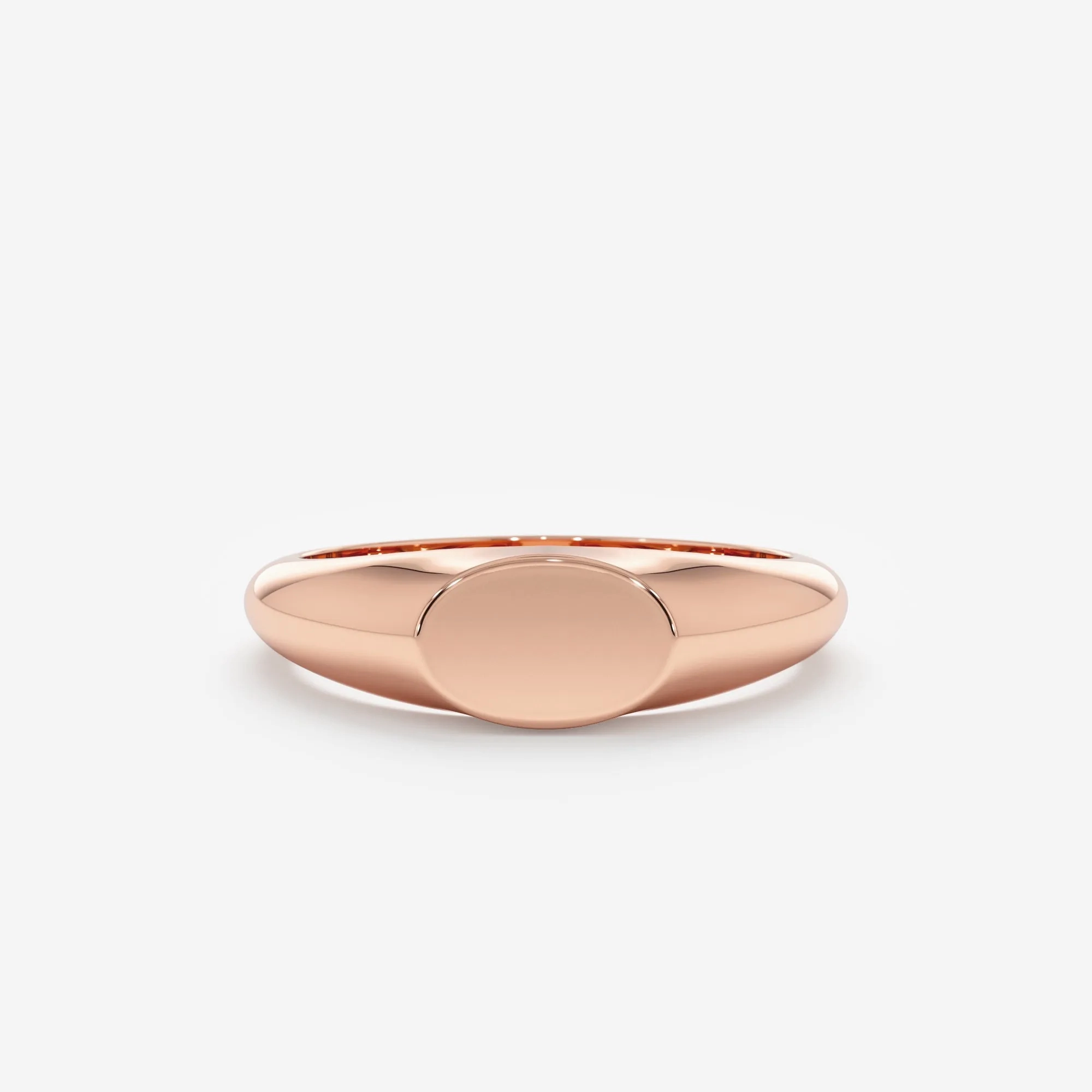 Engravable Oval Signet Ring, Trina