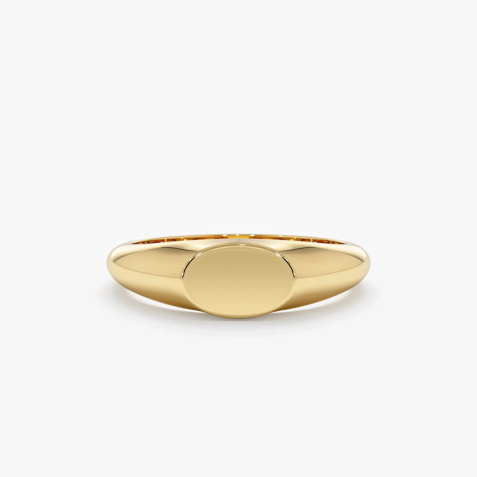 Engravable Oval Signet Ring, Trina