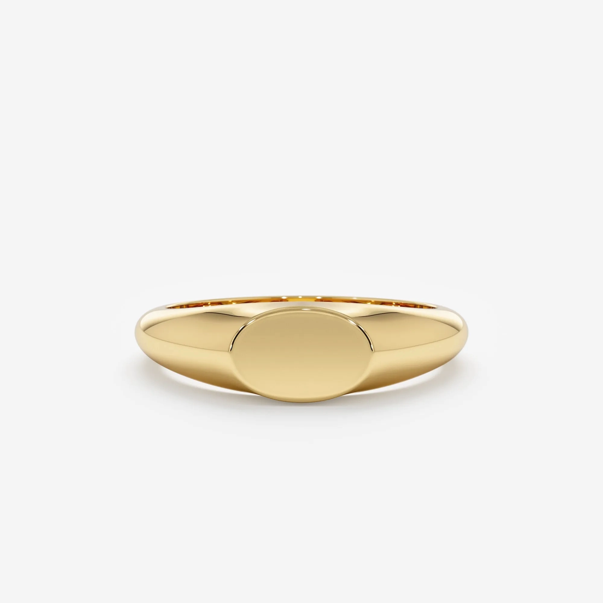 Engravable Oval Signet Ring, Trina