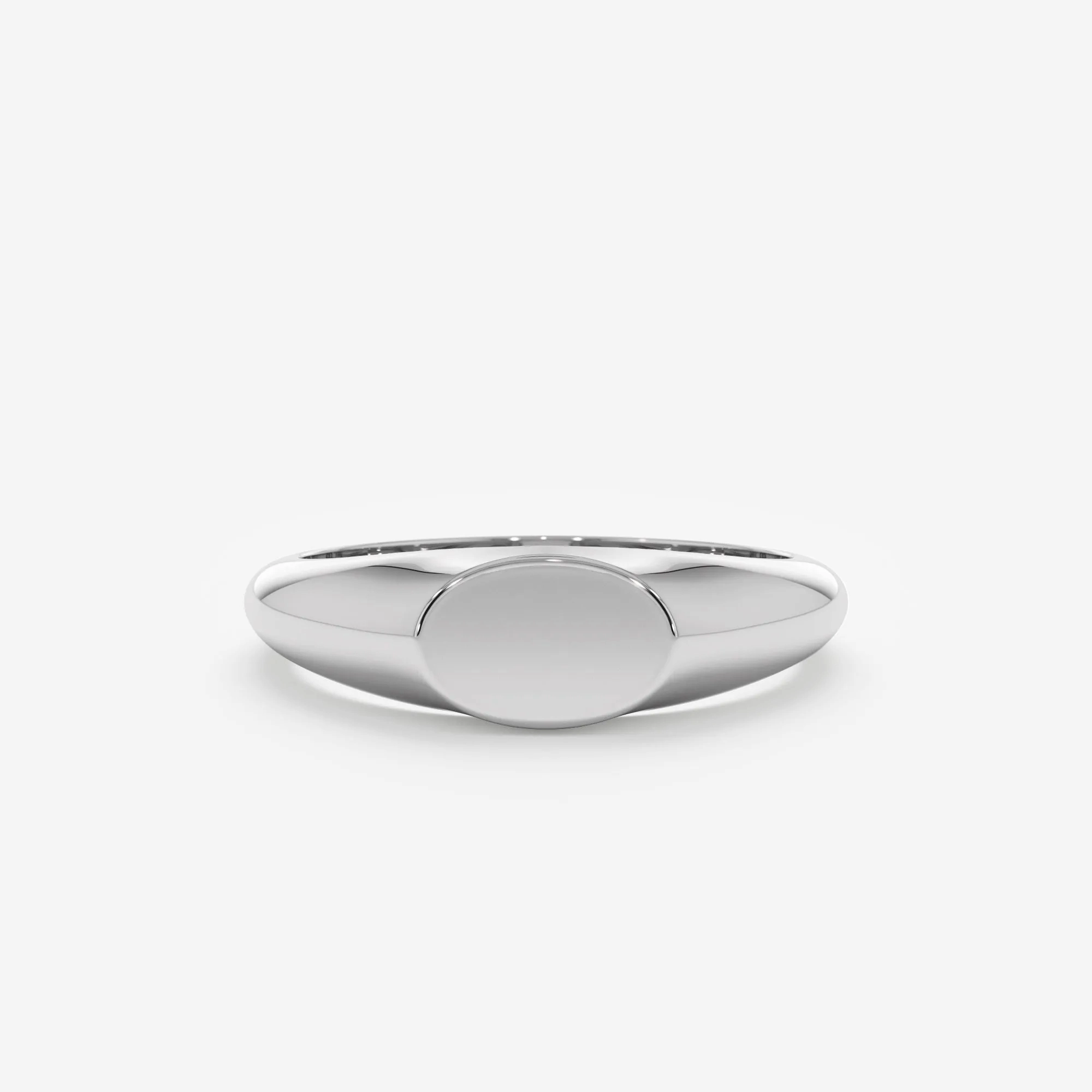 Engravable Oval Signet Ring, Trina