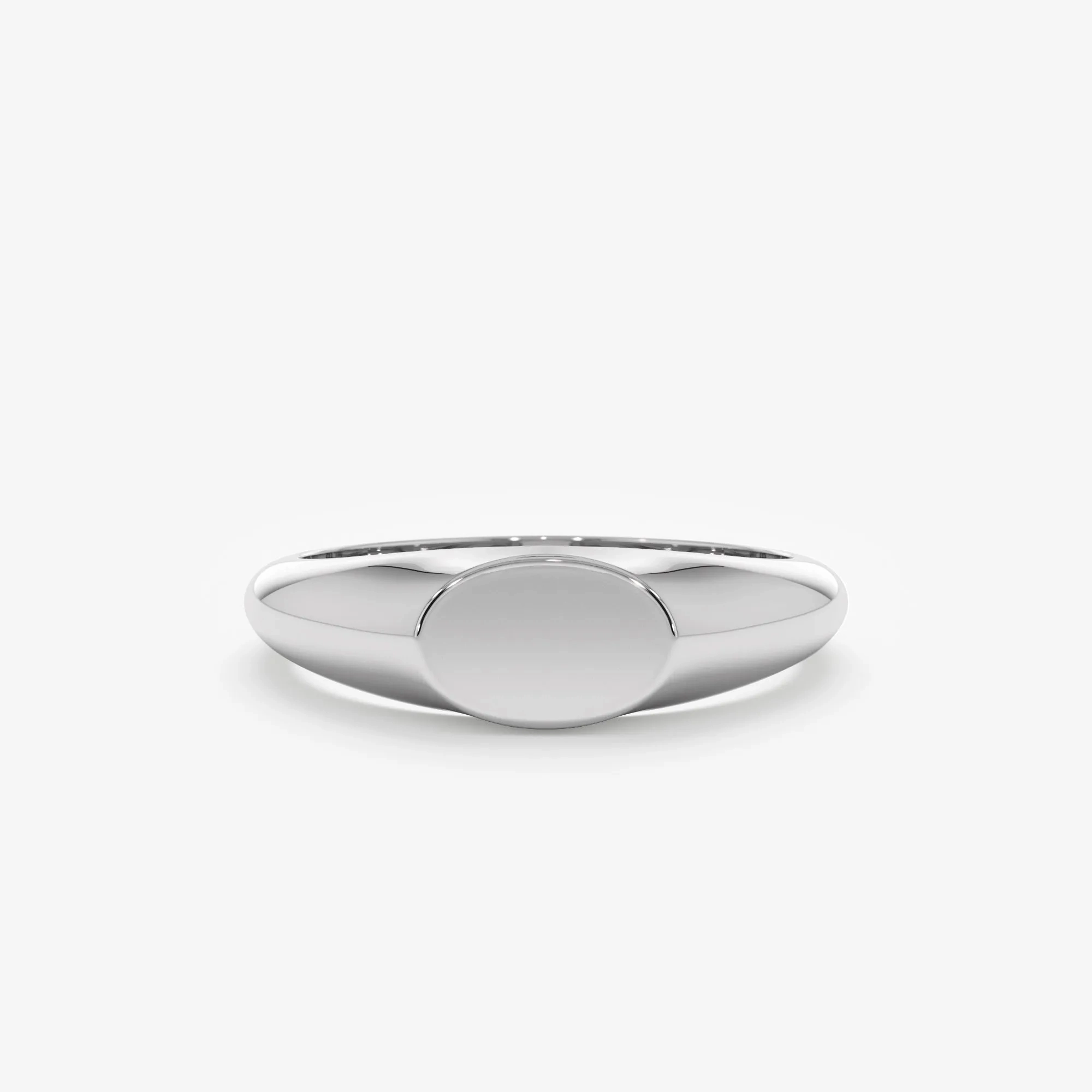 Engravable Oval Signet Ring, Trina