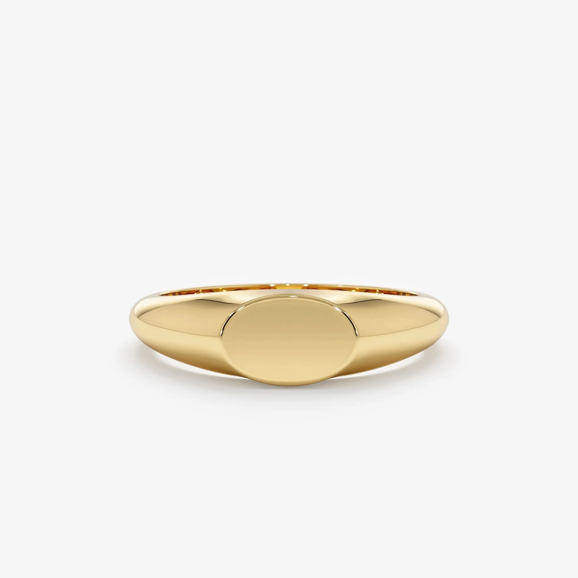 Engravable Oval Signet Ring, Trina