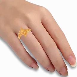 Exceptionally Crafted Unique Design Gold Ring For Women Online