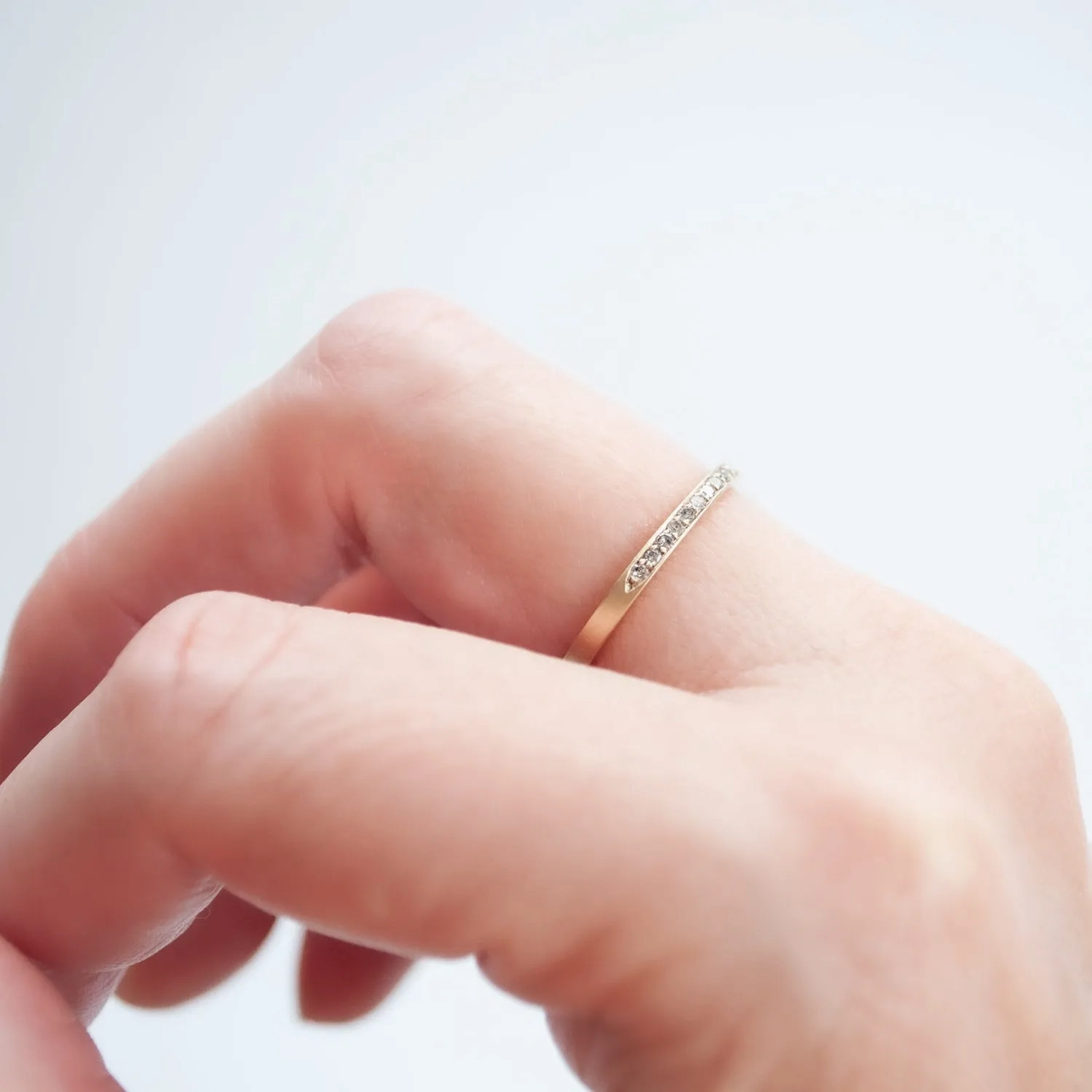 Fancy Pav?? Half Eternity Band