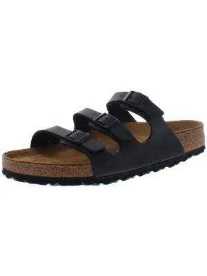 Florida BS Womens Leather Slip On Footbed Sandals