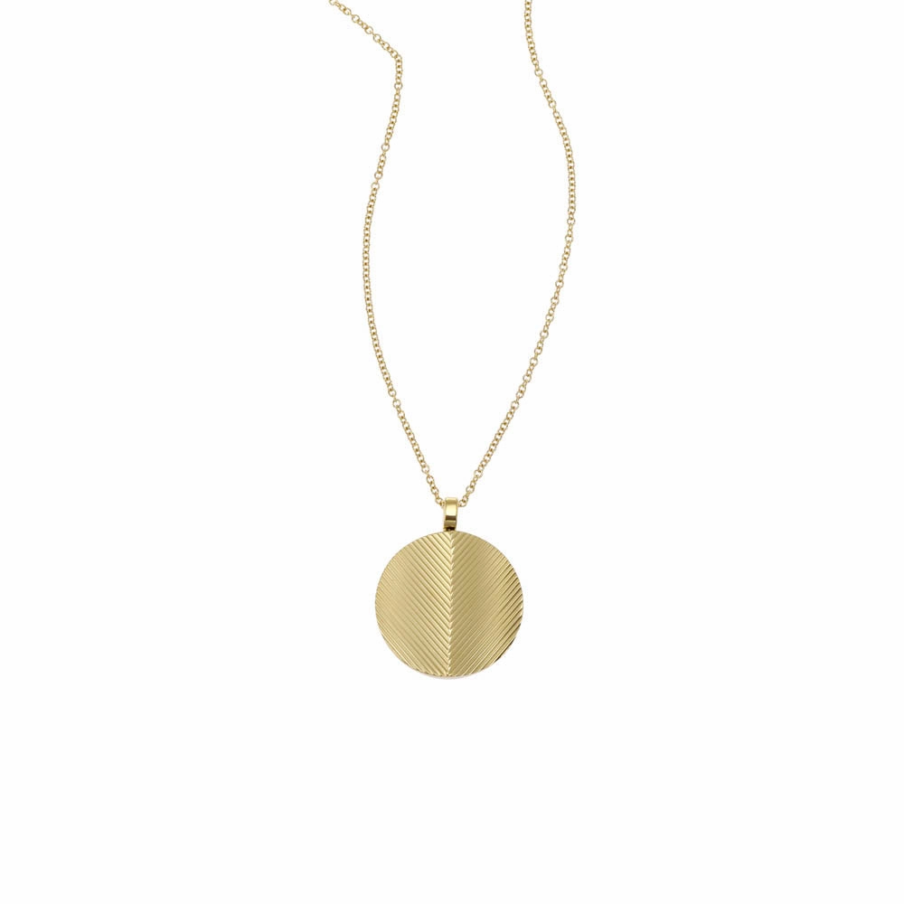 Fossil Yellow Gold Plated Stainless Steel  Harlow Pendant with Chain