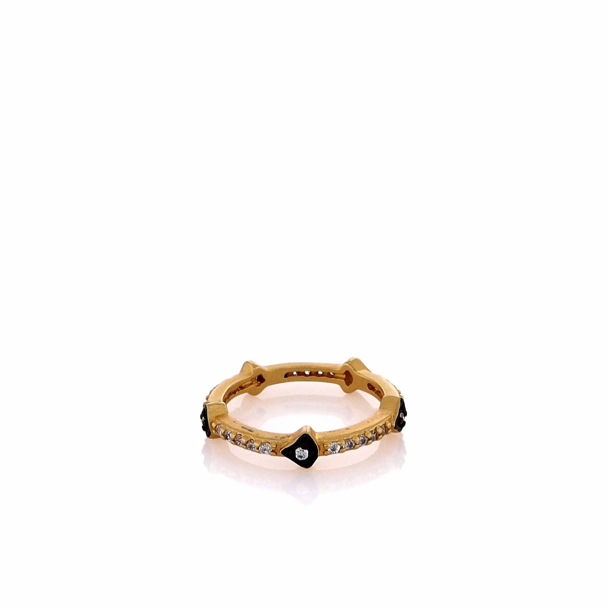 Freida Rothman Gold Tone Cubic Zirconia Arrow Station Band