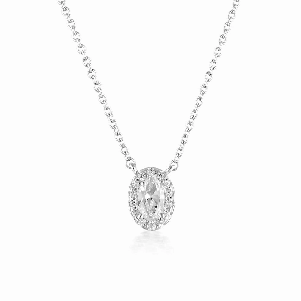 Georgini Aurora Sterling Silver Glow Pendant On Chain