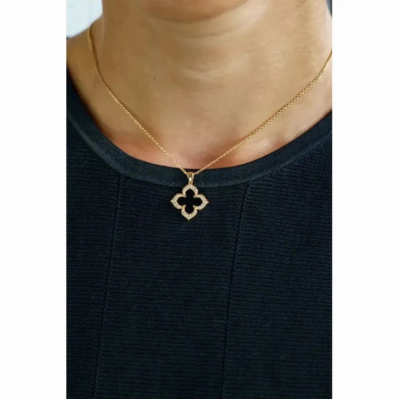Georgini Midnight Velvet Black Agate Fairwater Pendant - Gold