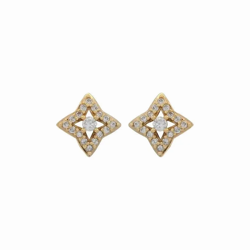 Georgini Midnight Velvet Fairwater Petite Stud Earrings - Gold