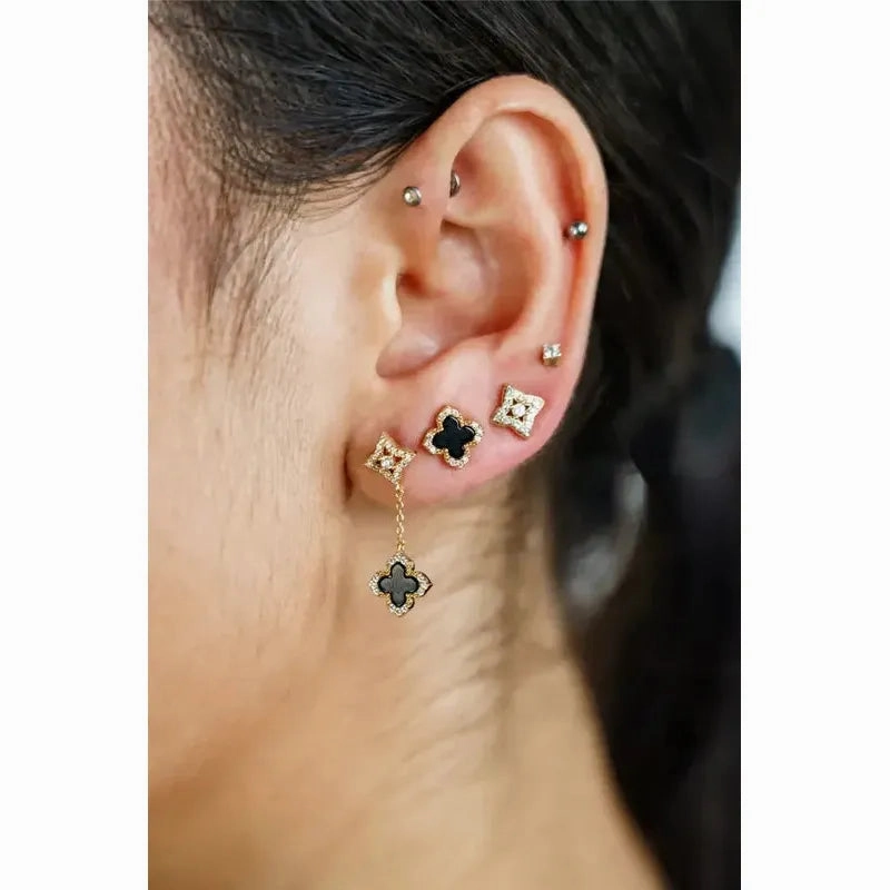 Georgini Midnight Velvet Fairwater Petite Stud Earrings - Gold