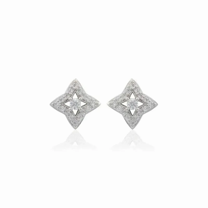 Georgini Midnight Velvet Fairwater Petite Stud Earrings - Silver