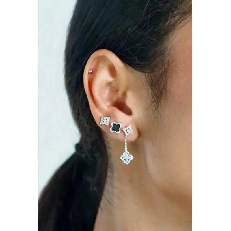 Georgini Midnight Velvet Fairwater Petite Stud Earrings - Silver