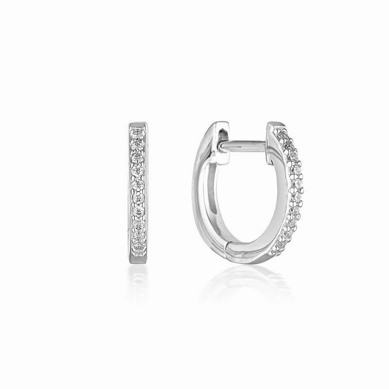 Georgini Nel Nights Shine Silver Hoop Earrings