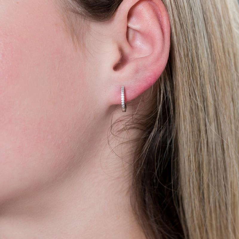 Georgini Nel Nights Shine Silver Hoop Earrings