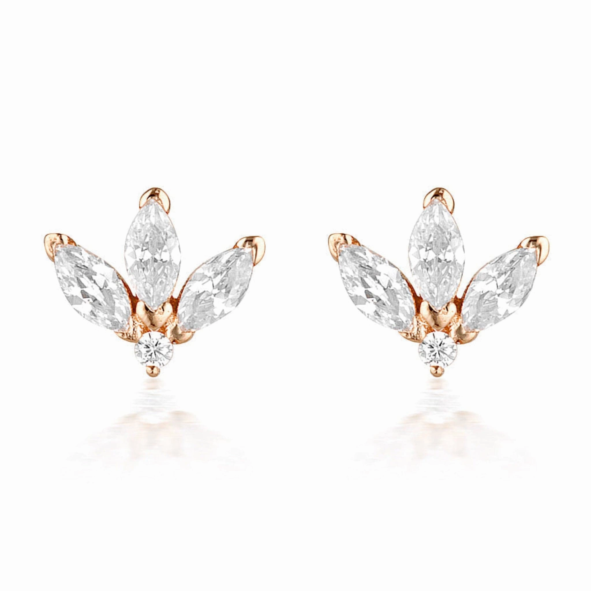 Georgini Noel Nights Misstletoe Earrings Rose Gold