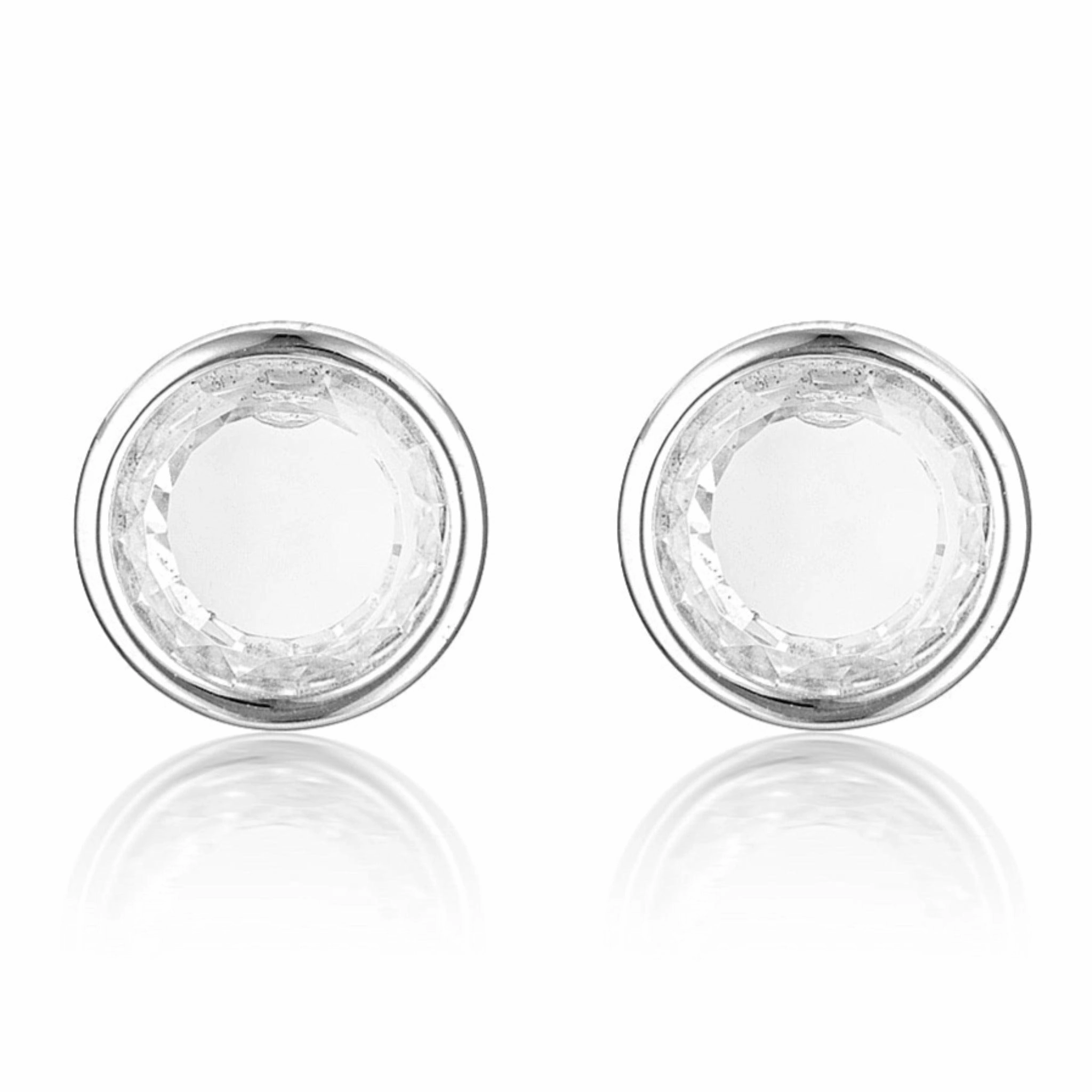 Georgini Noel Nights Sliced Stone Earrings Silver