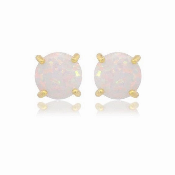 Georgini Opal Glow Stud Earrings - Gold