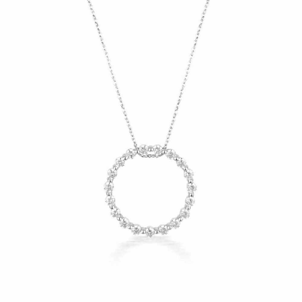 Georgini Sterling silver Zirconia Circle Of Life Pendant On Chain