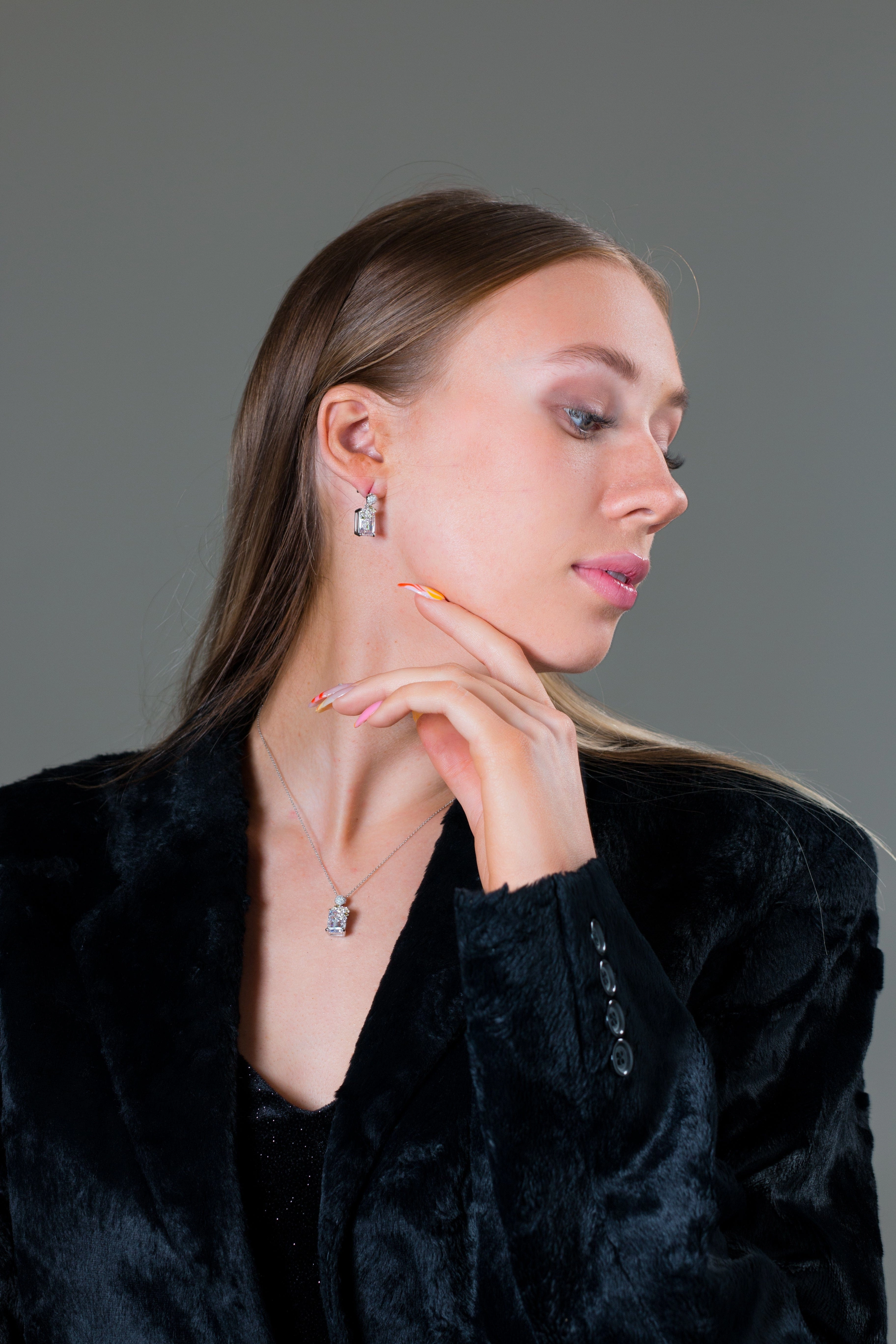 Georgini Summer Sorbet Bubblegum Blossom Multi Coloured Earrings Silver