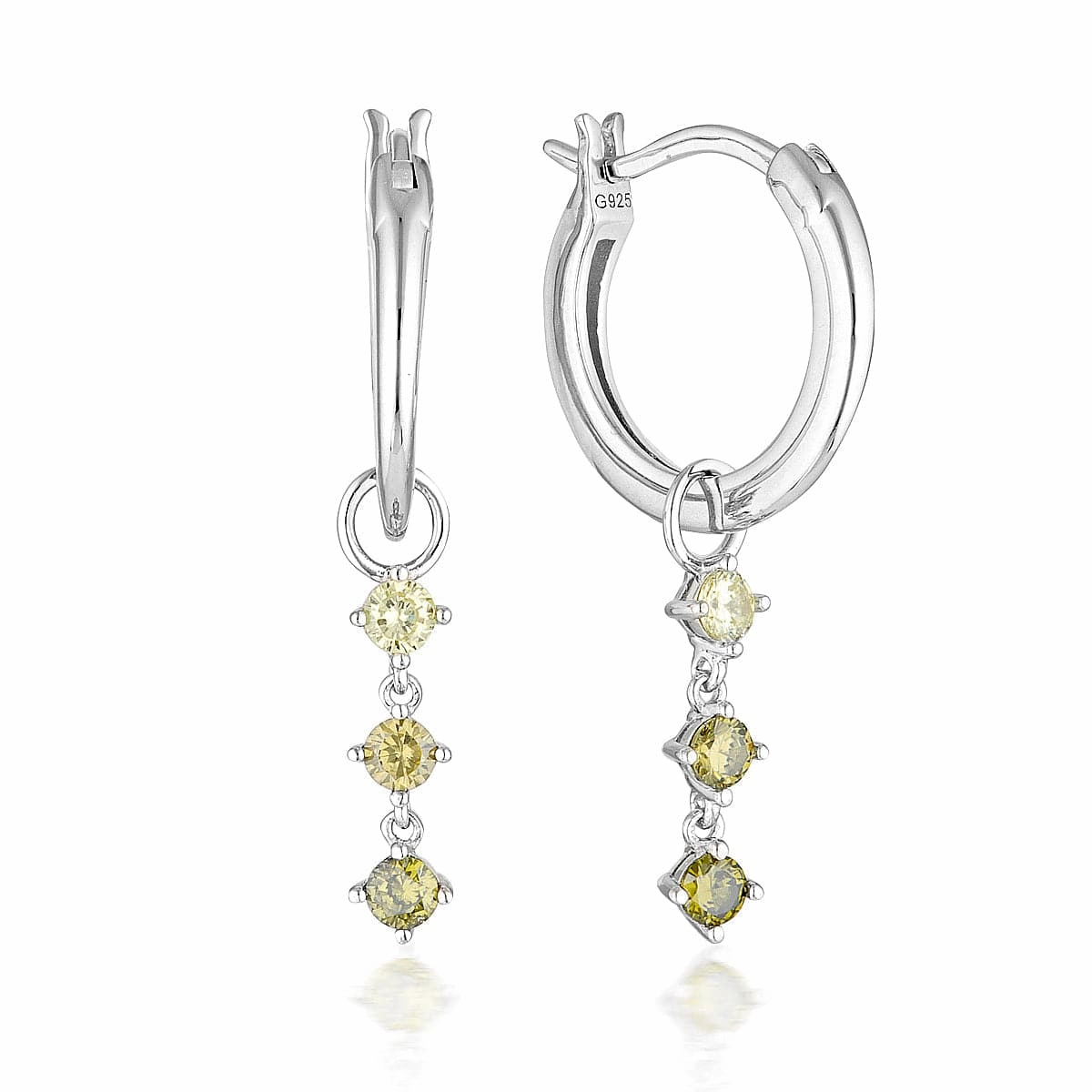 Georgini Summer Sorbet Matcha Magic Earrings Multi Coloured Silver