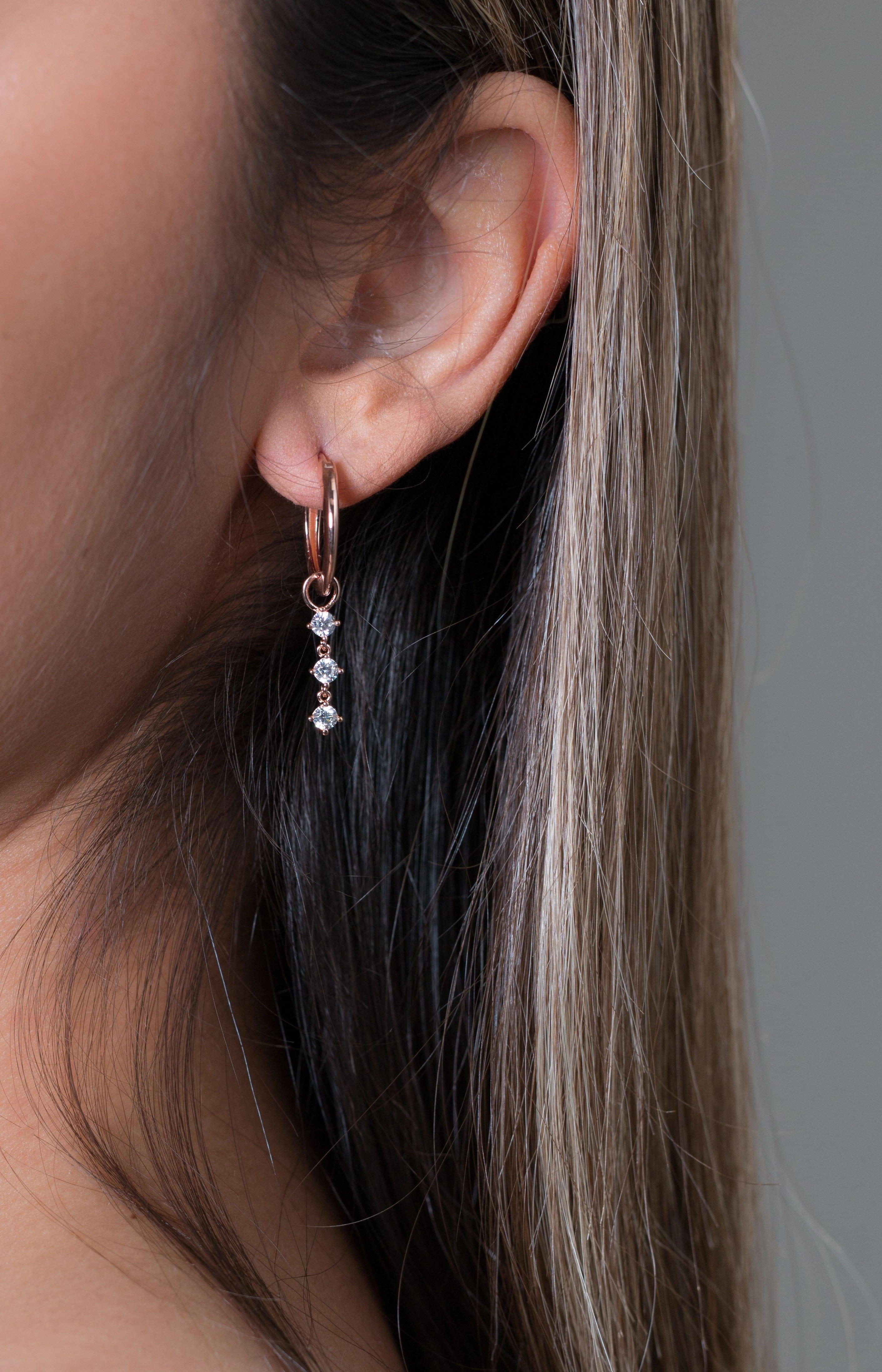 Georgini Summer Sorbet Matcha Magic Earrings Rose Gold