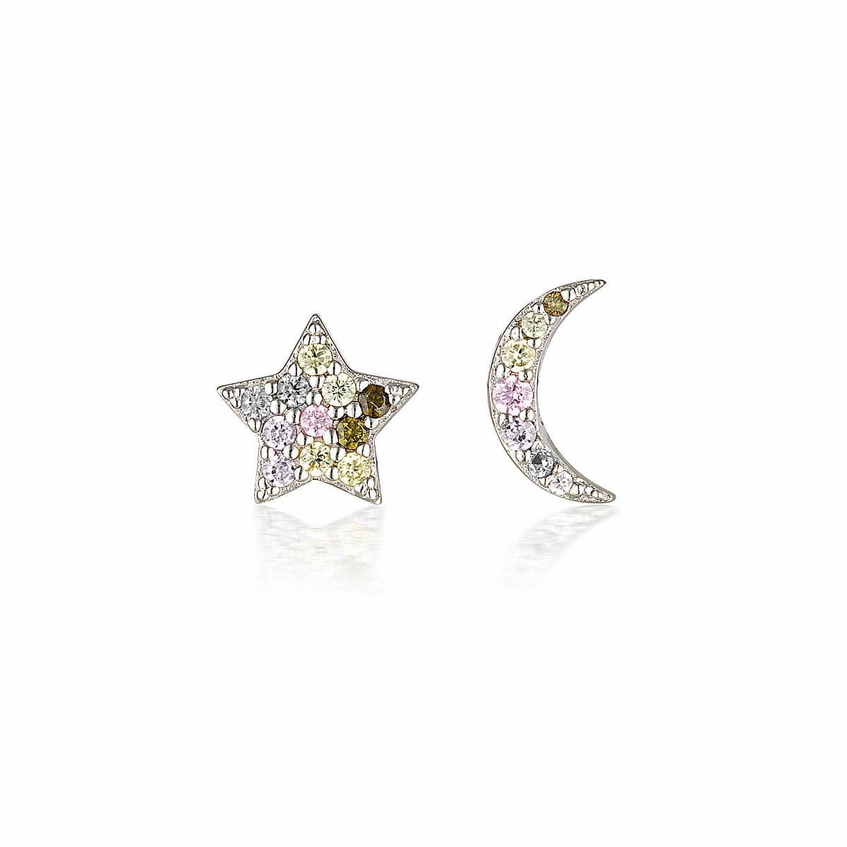 Georgini Summer Sorbet Neapolitan Nights Multi Coloured Earrings Silver