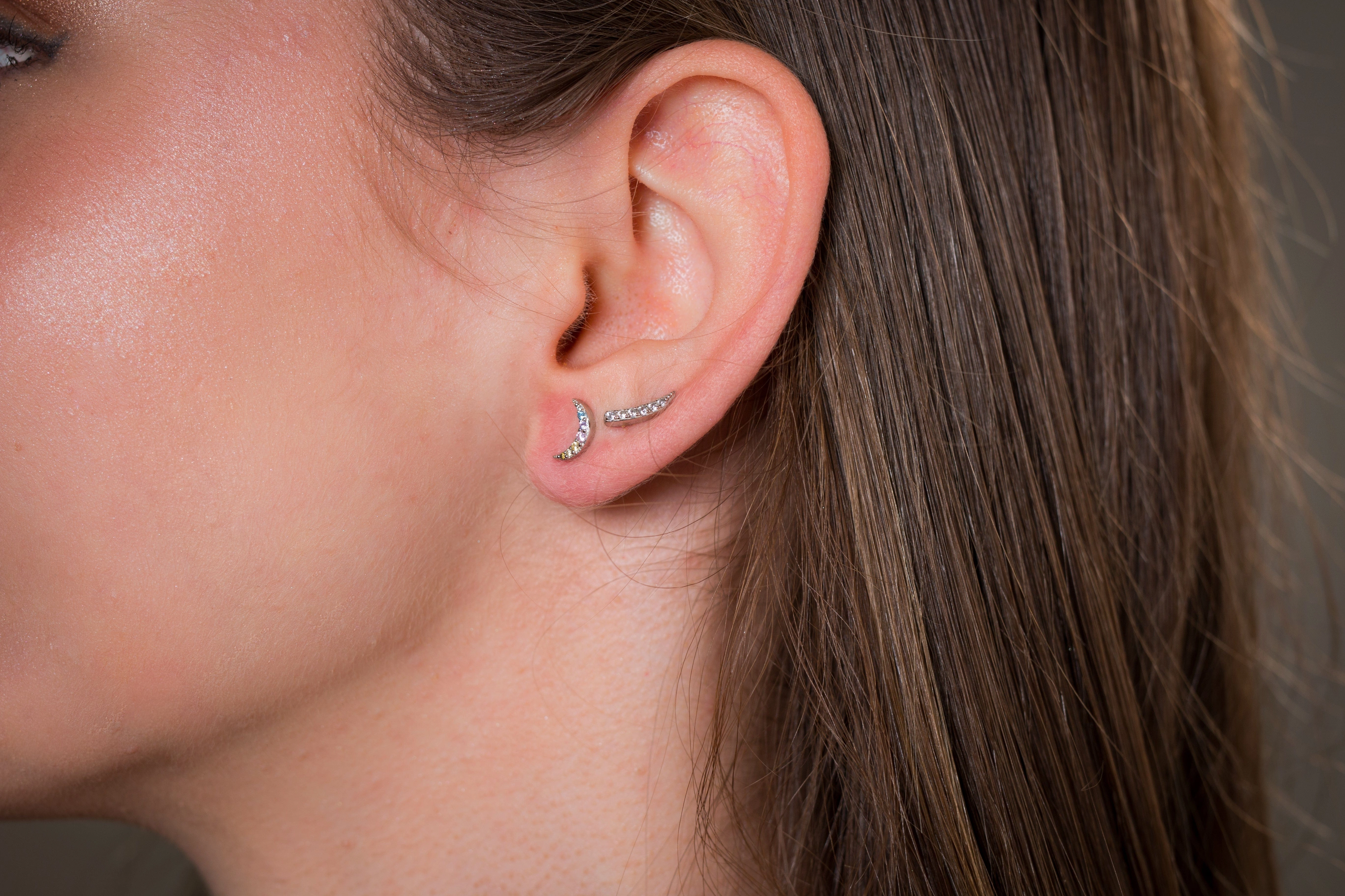 Georgini Summer Sorbet Neapolitan Nights Multi Coloured Earrings Silver