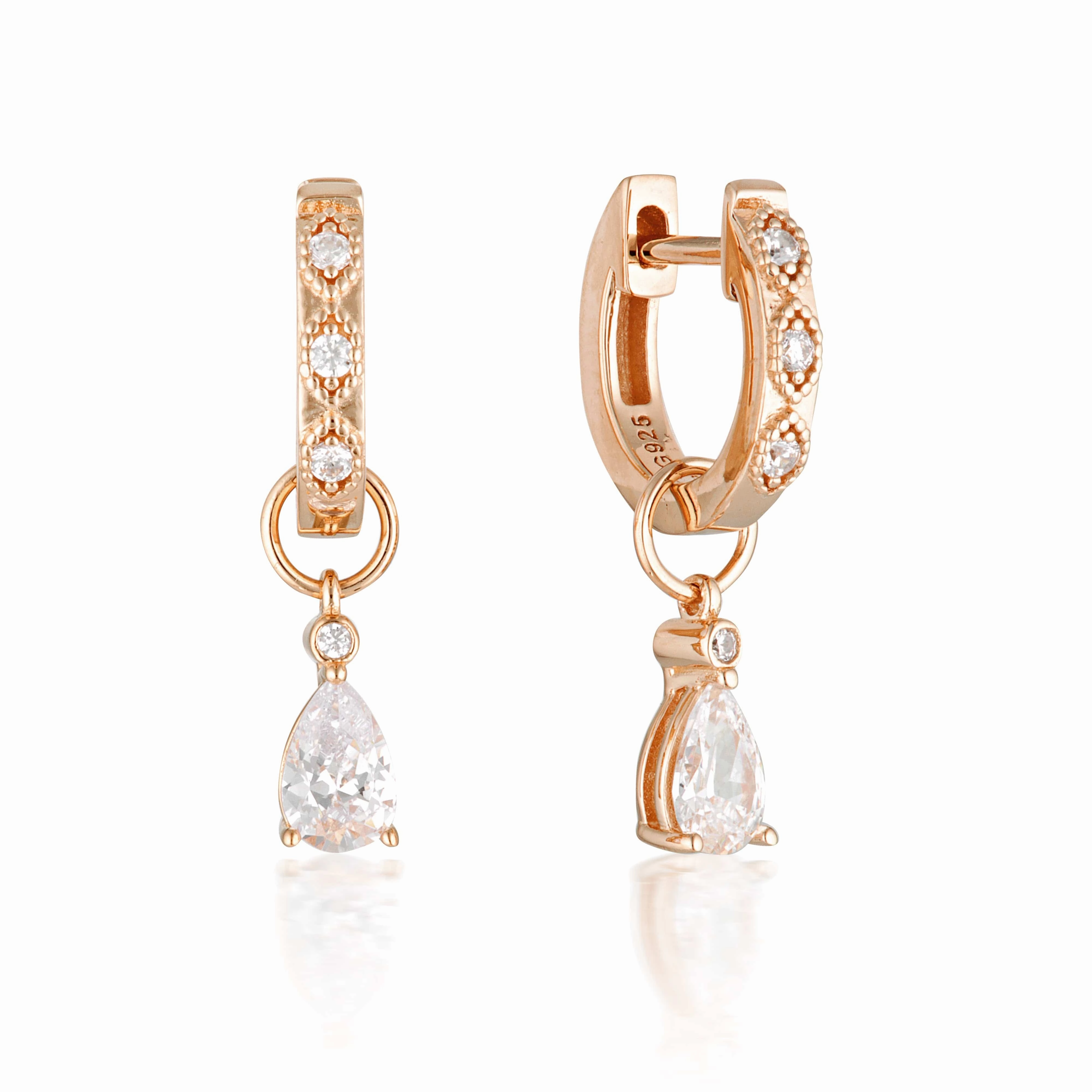 Georgini Summer Sorbet Sherbert Shimmer Earrings Rose Gold