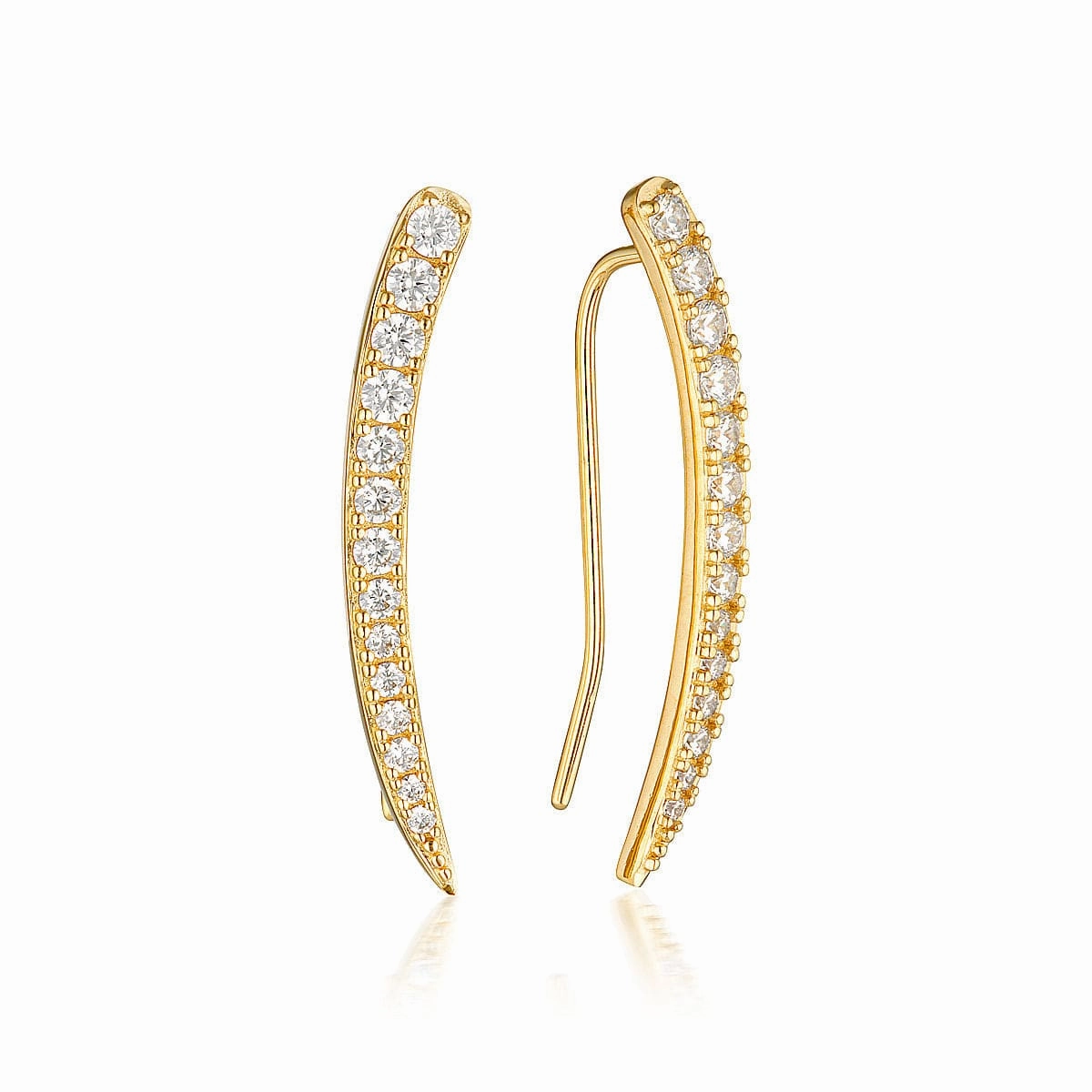 Georgini Summer Sorbet Vanilla Vine Earrings Large Gold