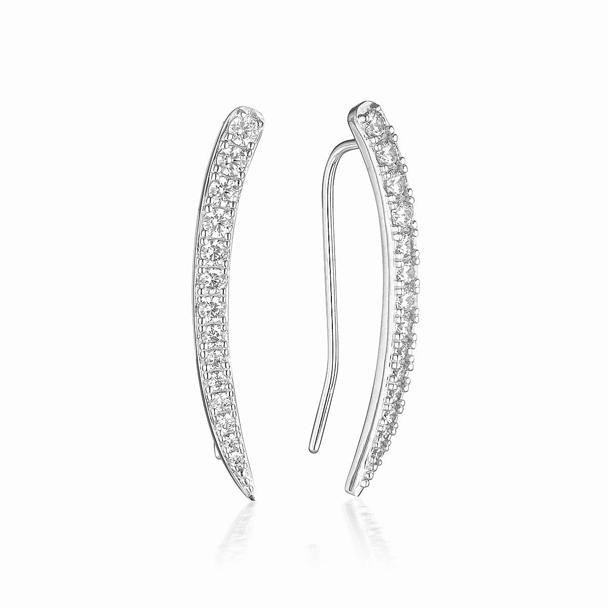 Georgini Summer Sorbet Vanilla Vine Earrings Large Silver