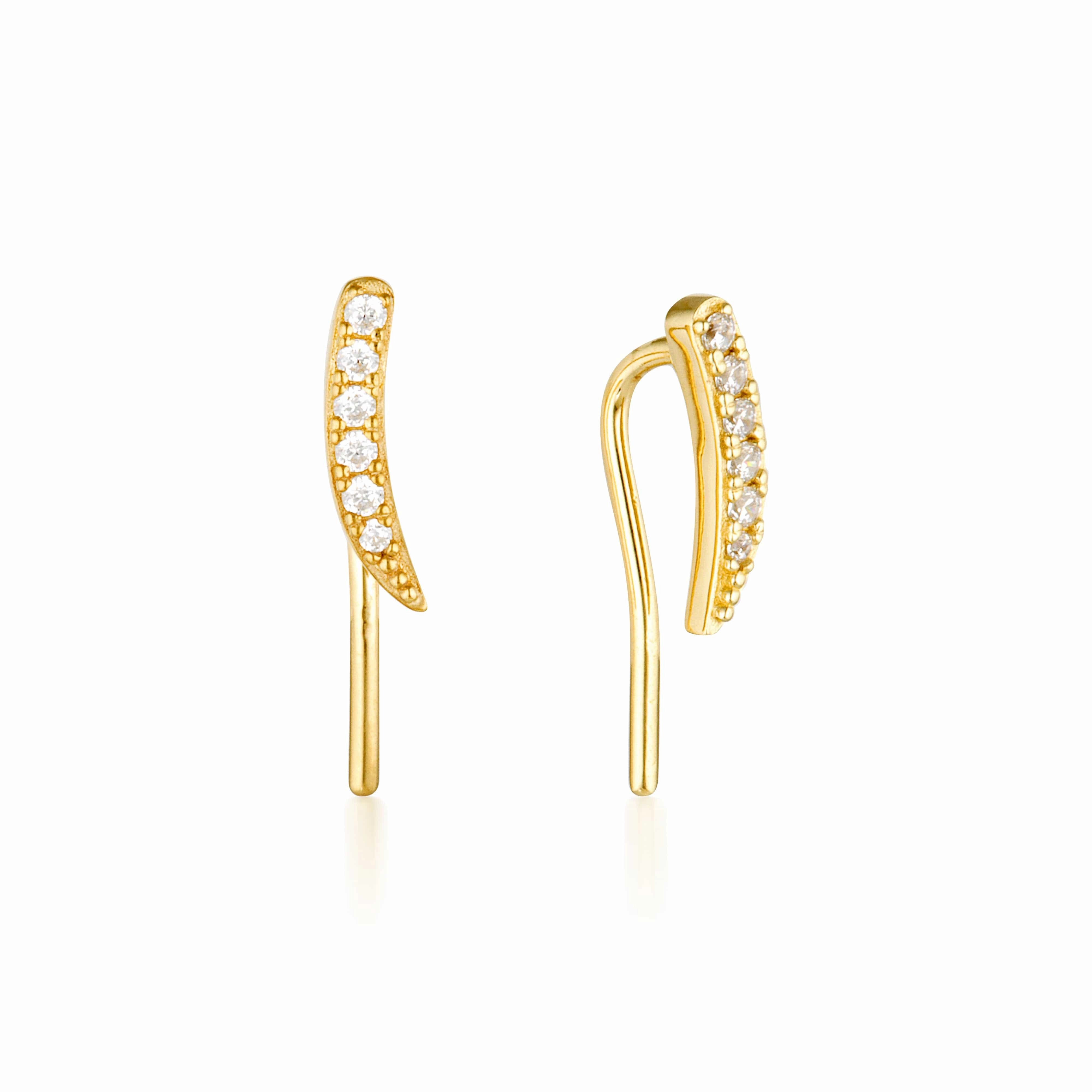 Georgini Summer Sorbet Vanilla Vine Earrings Small Gold