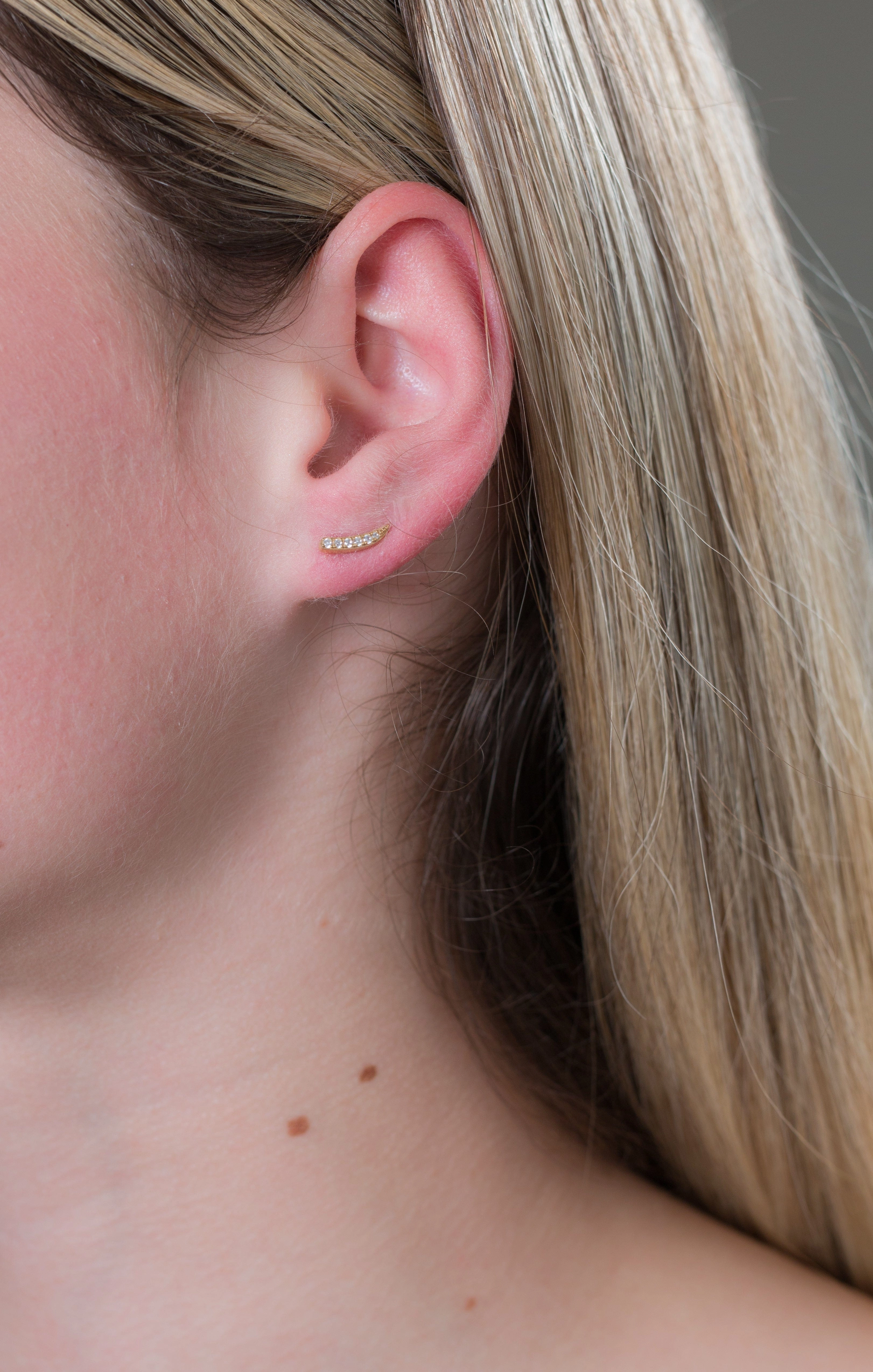 Georgini Summer Sorbet Vanilla Vine Earrings Small Gold