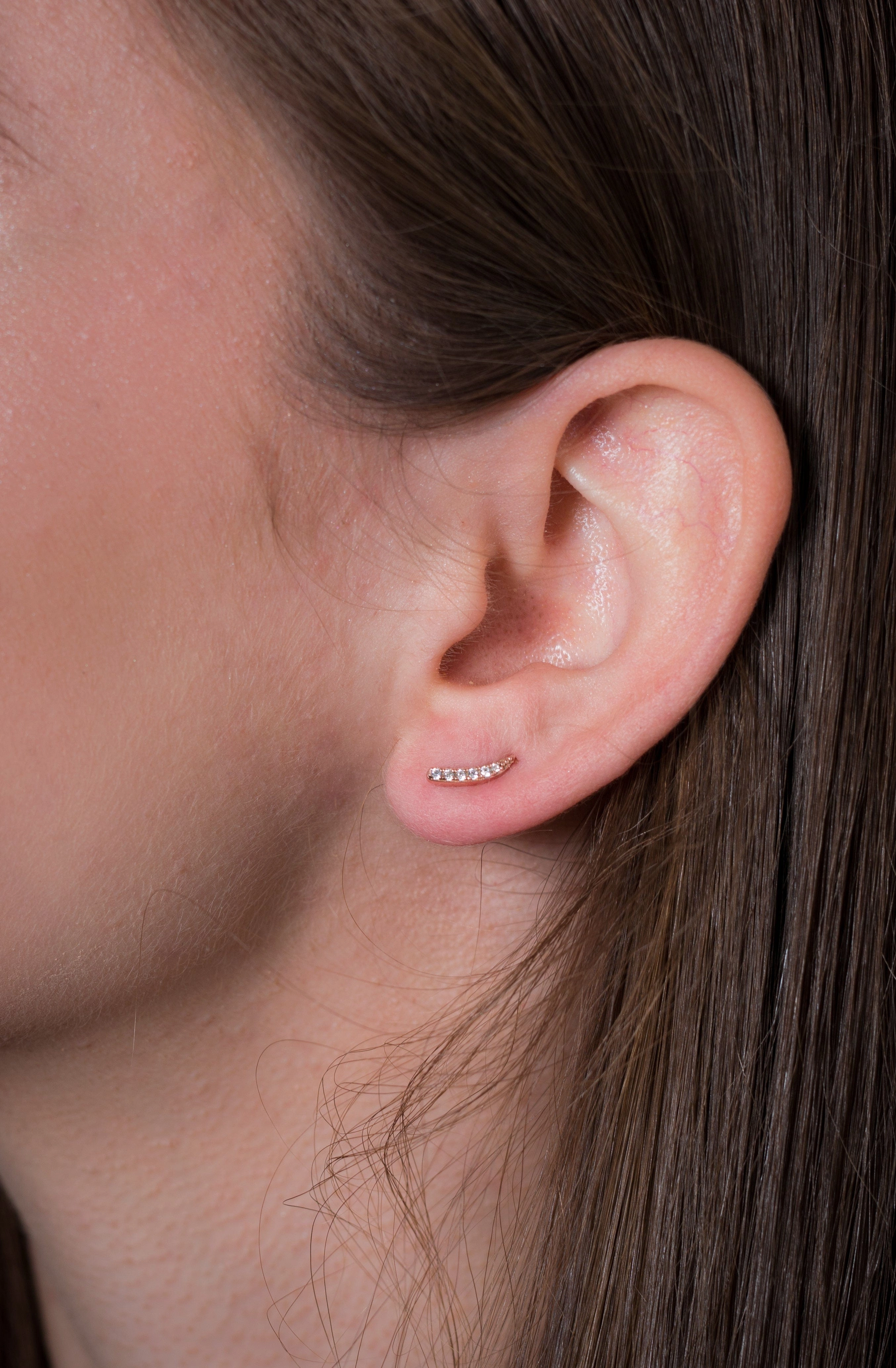 Georgini Summer Sorbet Vanilla Vine Earrings Small Rose Gold