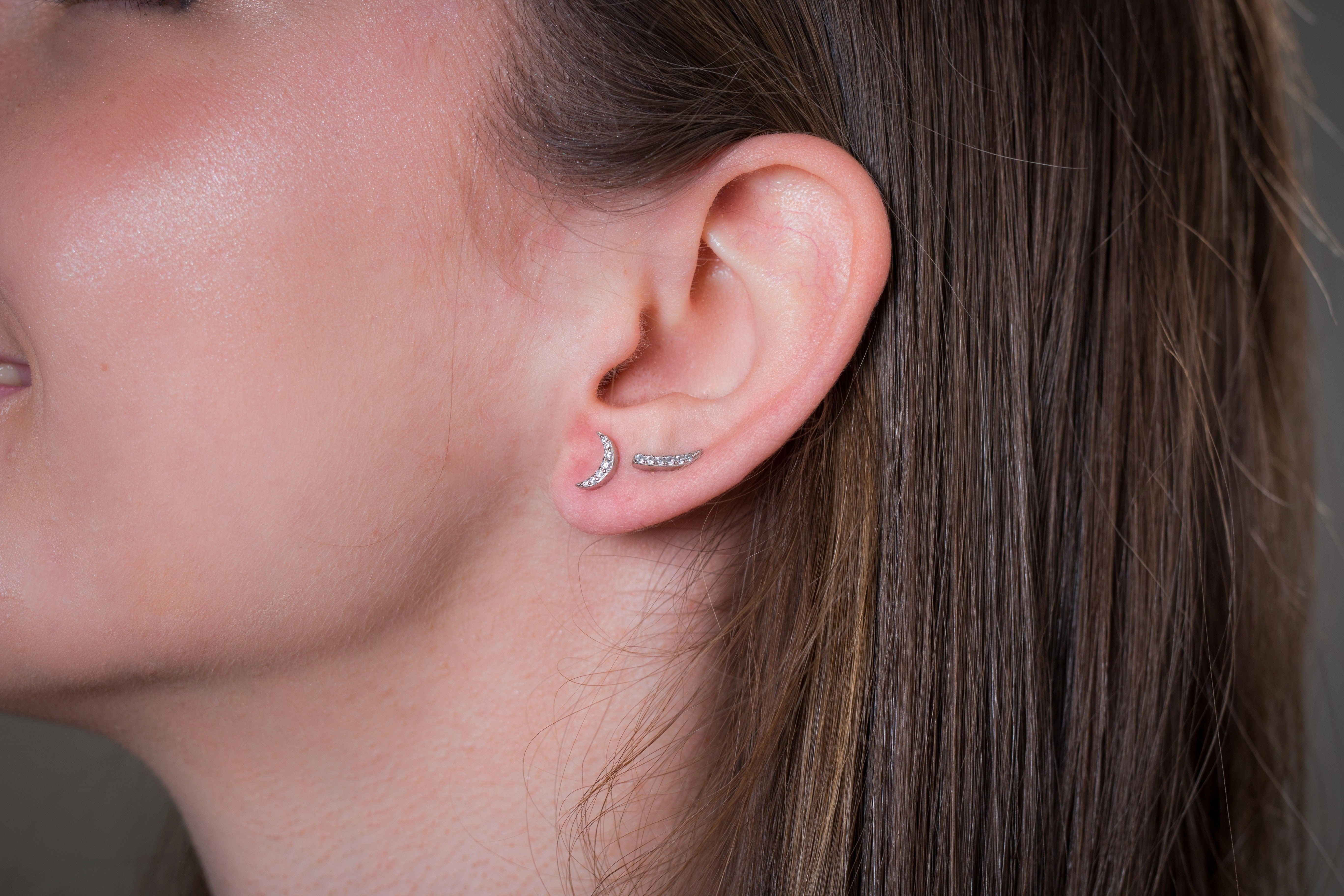 Georgini Summer Sorbet Vanilla Vine Earrings Small Silver