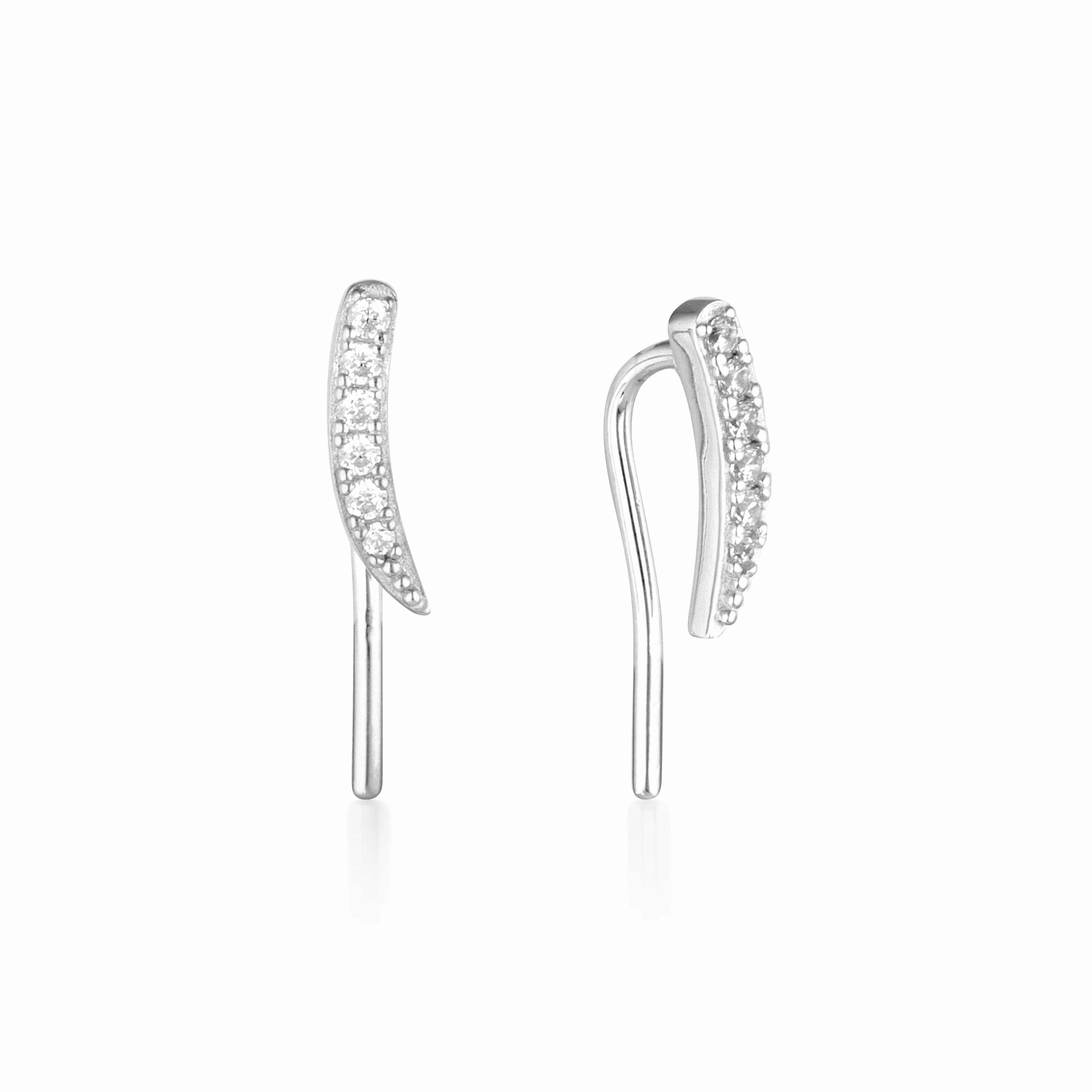 Georgini Summer Sorbet Vanilla Vine Earrings Small Silver