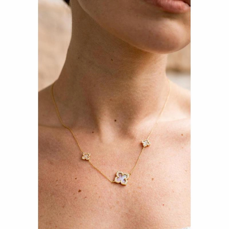 Georgini Sydney Soiree Freshwater Mother of Pearl Gold Necklace