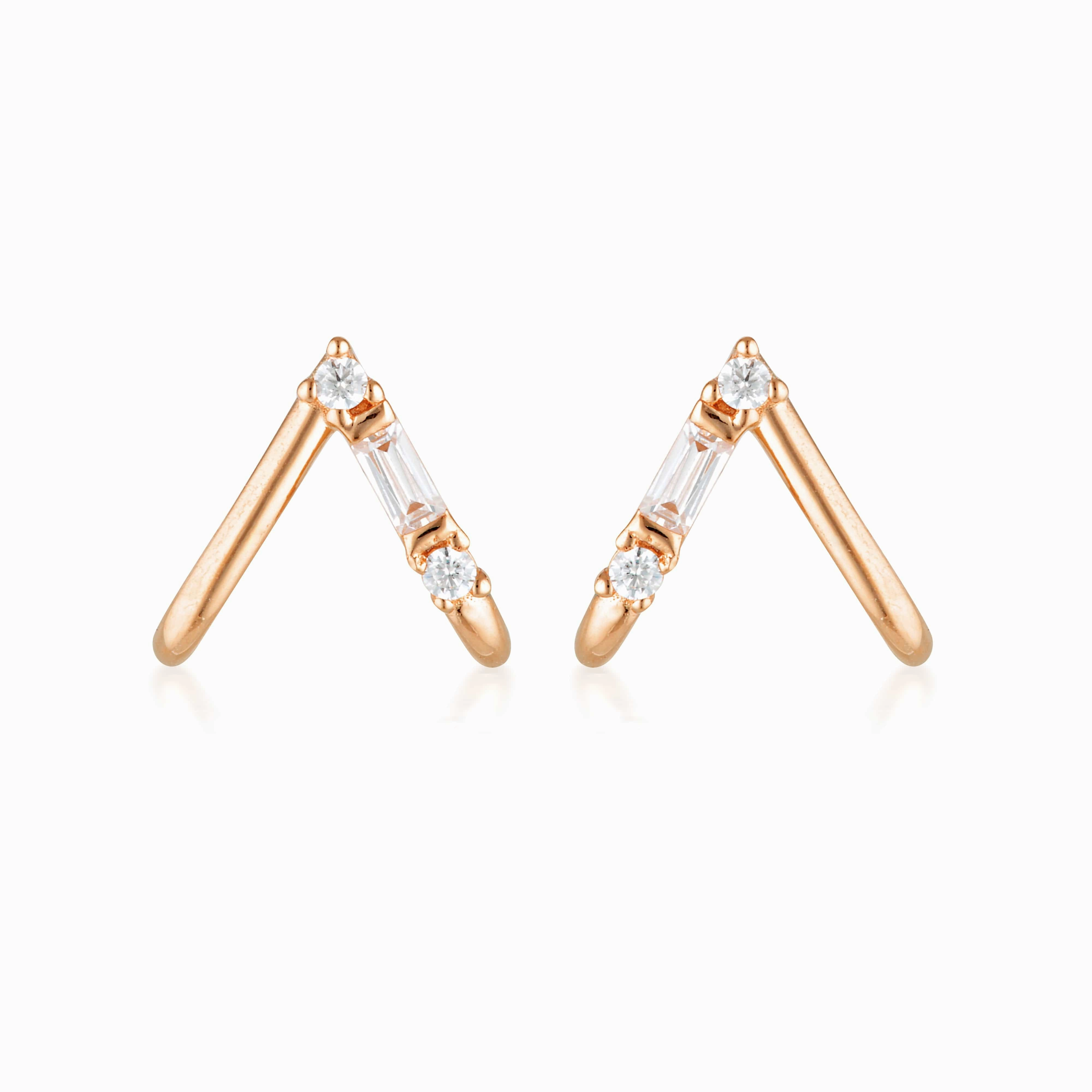 Georgini The Layered Edit Tiga Earrings Rose Gold