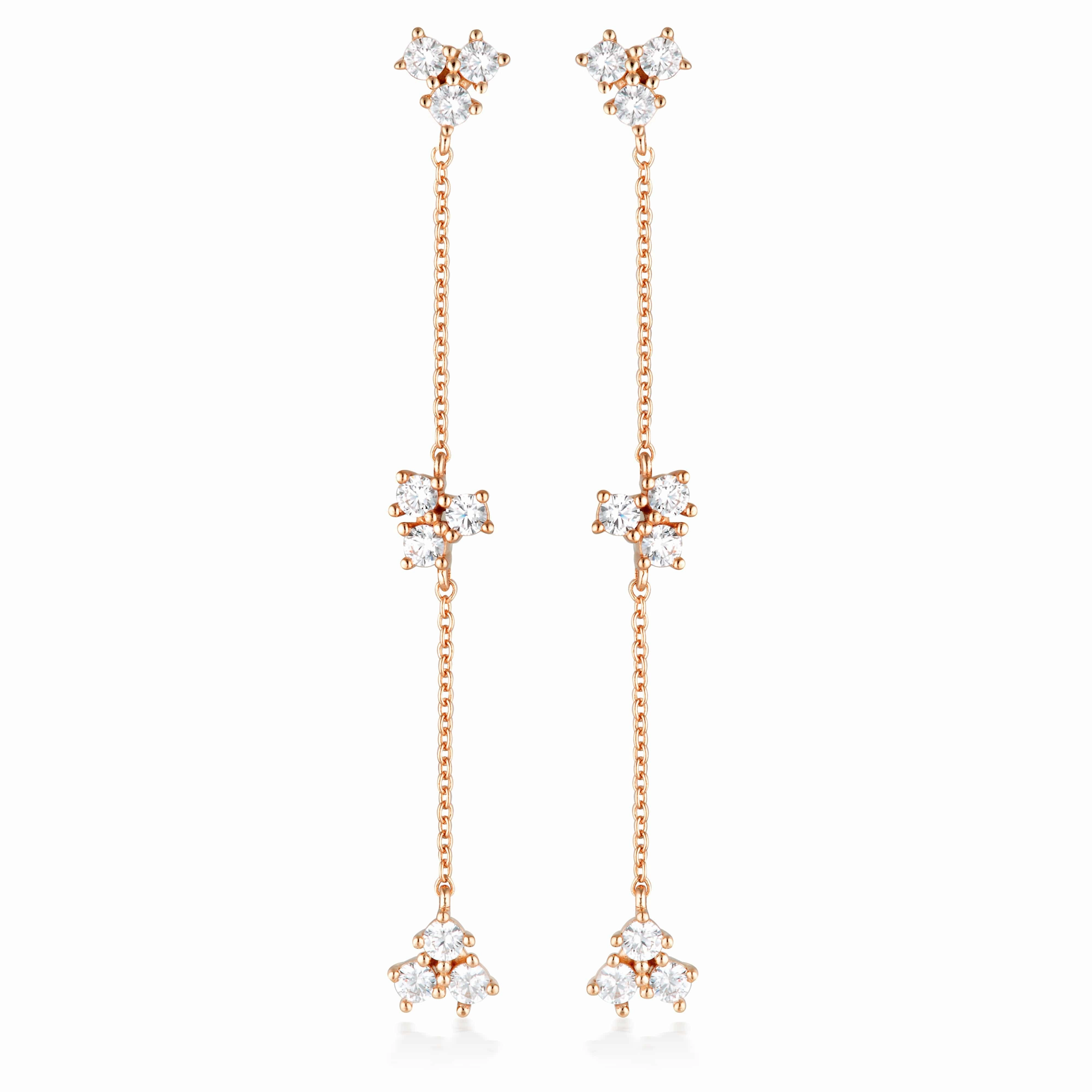 Georgini The Layered Edit Trois Earrings Rose Gold
